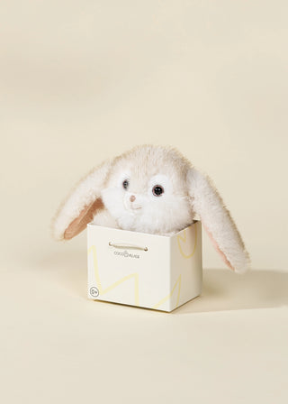 Mini Peluche Cadeau - Lapin Blanc