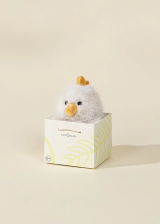 Mini Peluche Cadeau - Coq Blanc