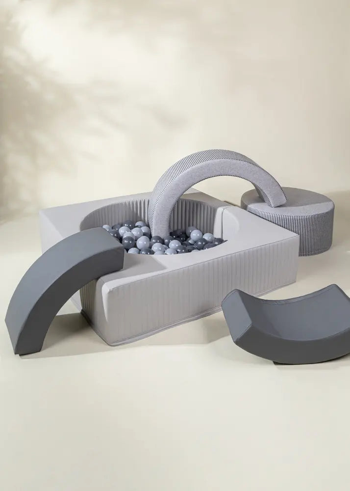 Image of Ensemble de jeux de blocs en mousse & piscine de balles (6 pièces) - Tons de nuit