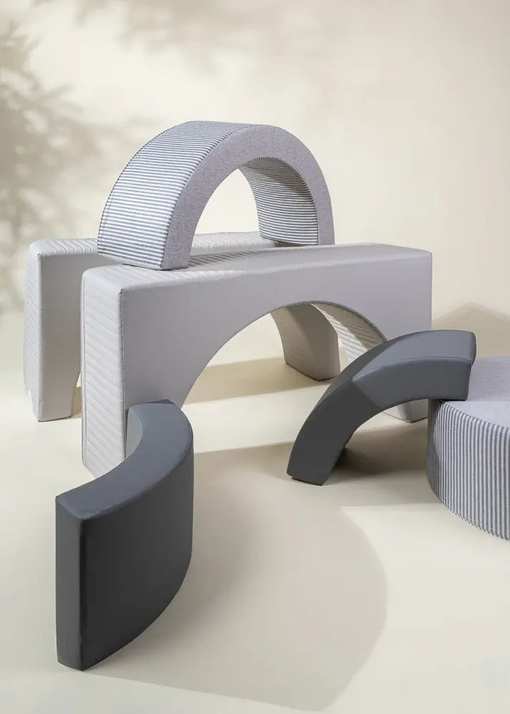 Image of Ensemble de jeux de blocs en mousse & piscine de balles (6 pièces) - Tons de nuit