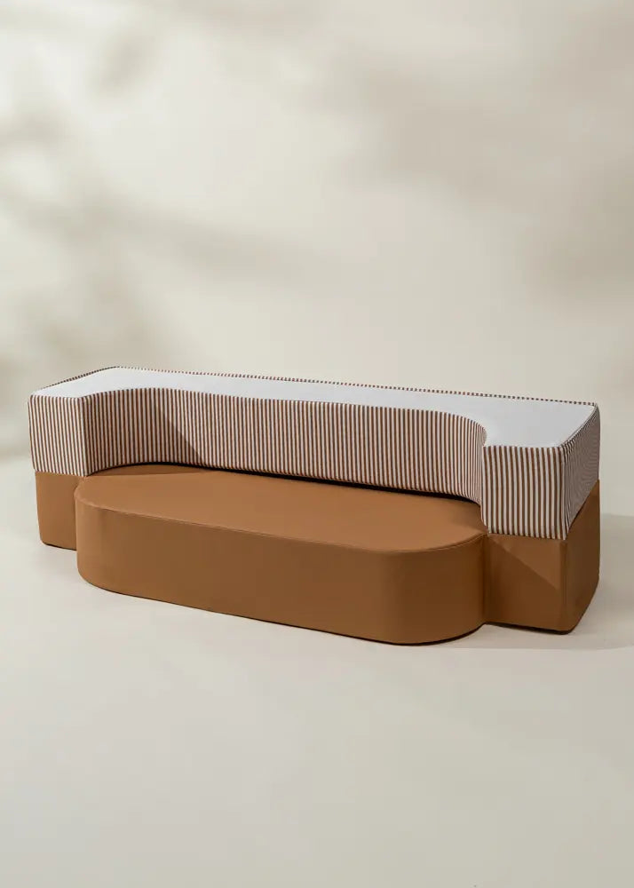 Image of Sofa & coussin transformable en cuir végétalien pour enfants - Tons de jour 