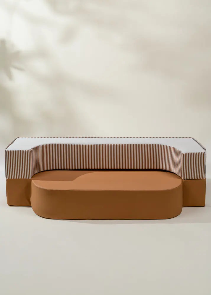 Image of Sofa & coussin transformable en cuir végétalien pour enfants - Tons de jour 