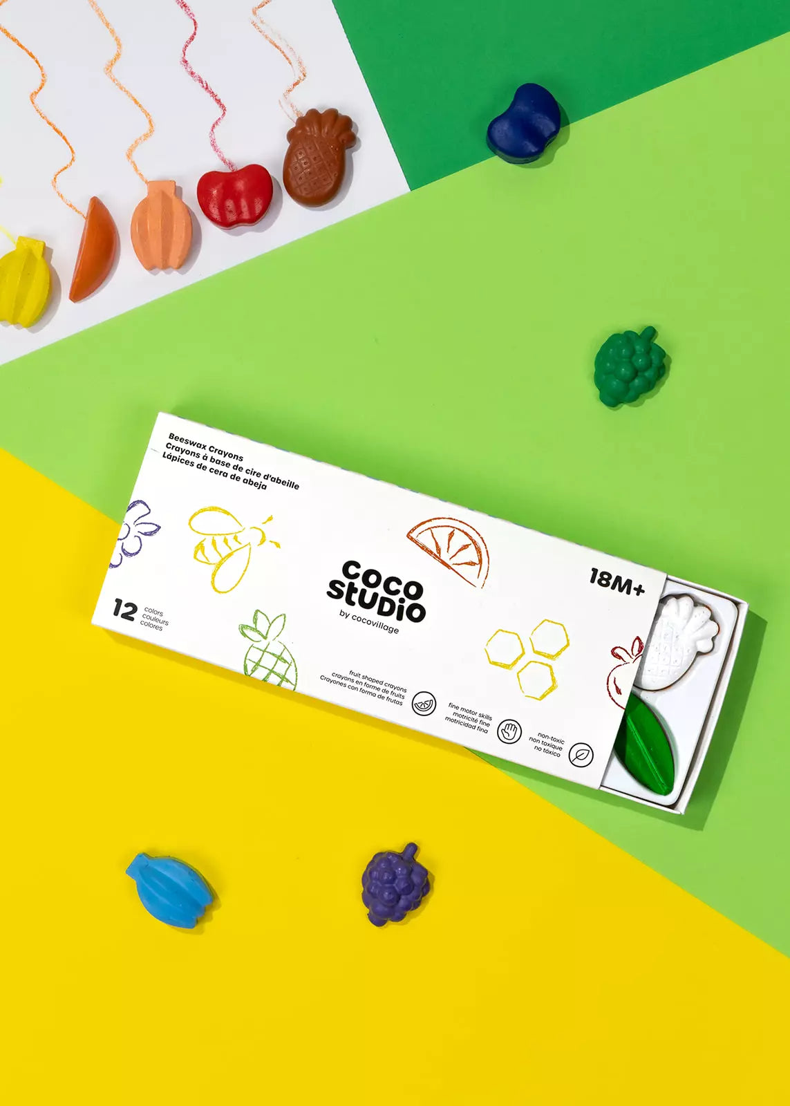 Beeswax Crayons Set - 12 colors