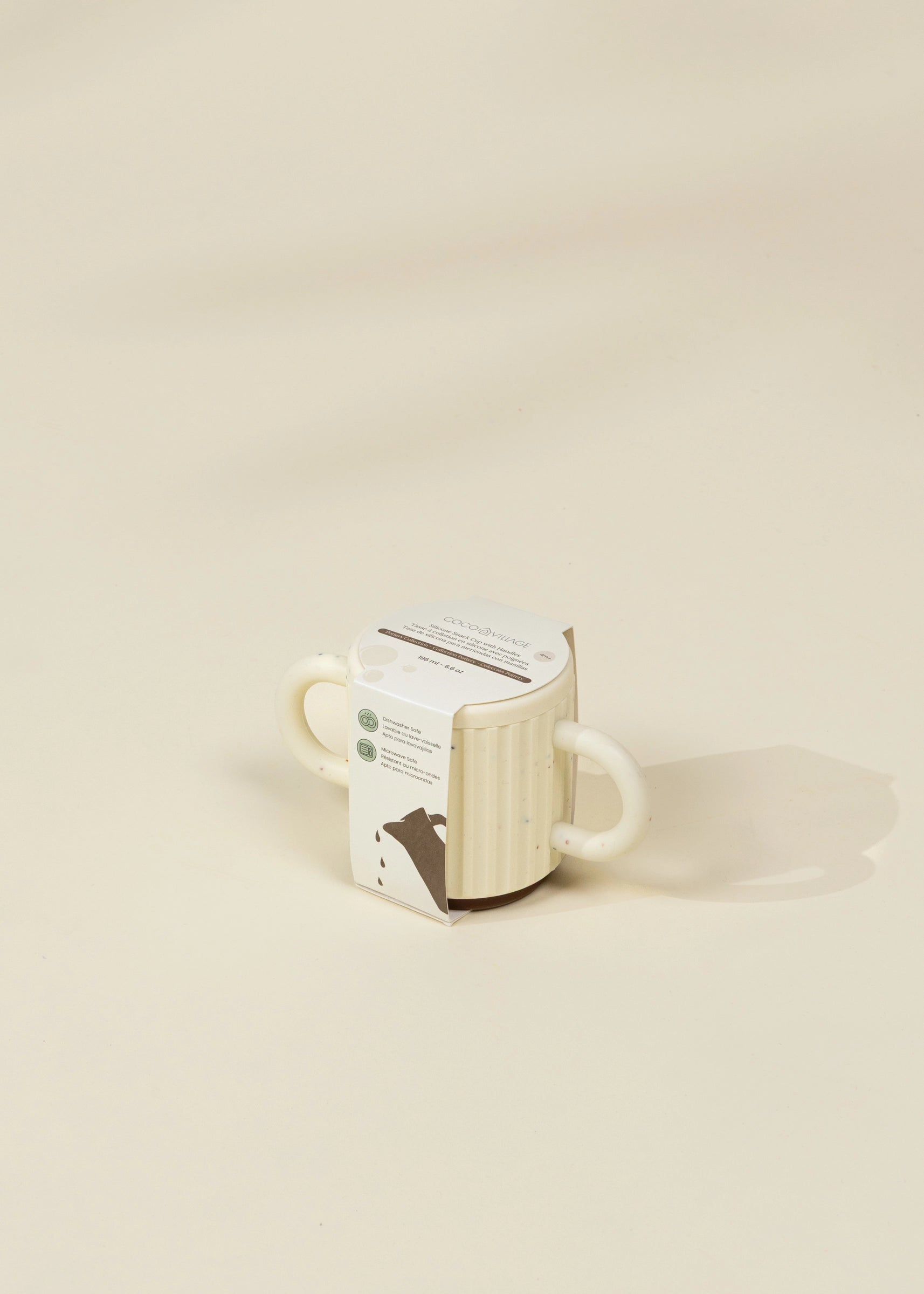 Gobelet pour bébé en silicone avec paille et poignées – Collection Pottery 