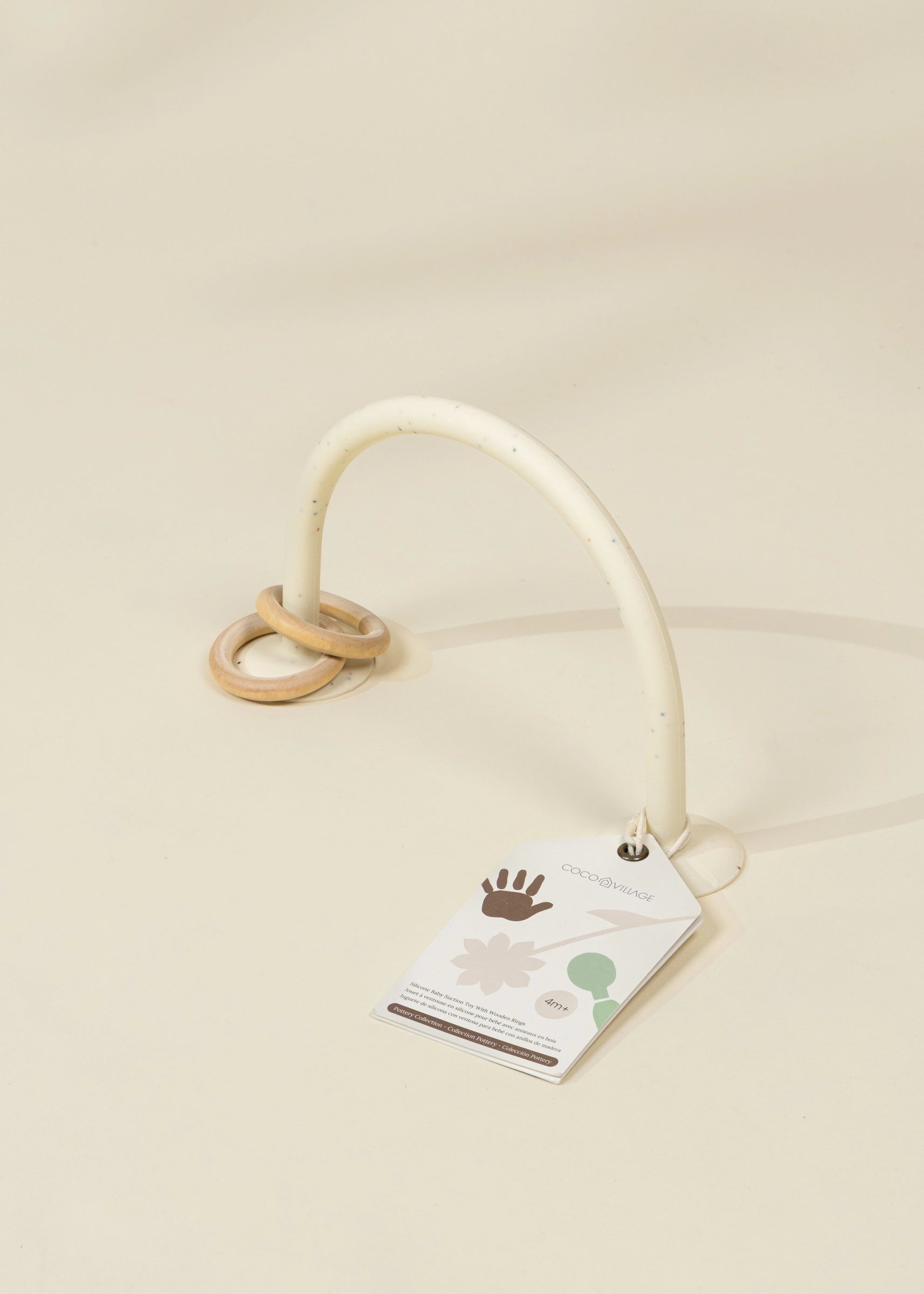 Jouet de Succion en Silicone avec Anneaux en Bois – Collection Pottery 