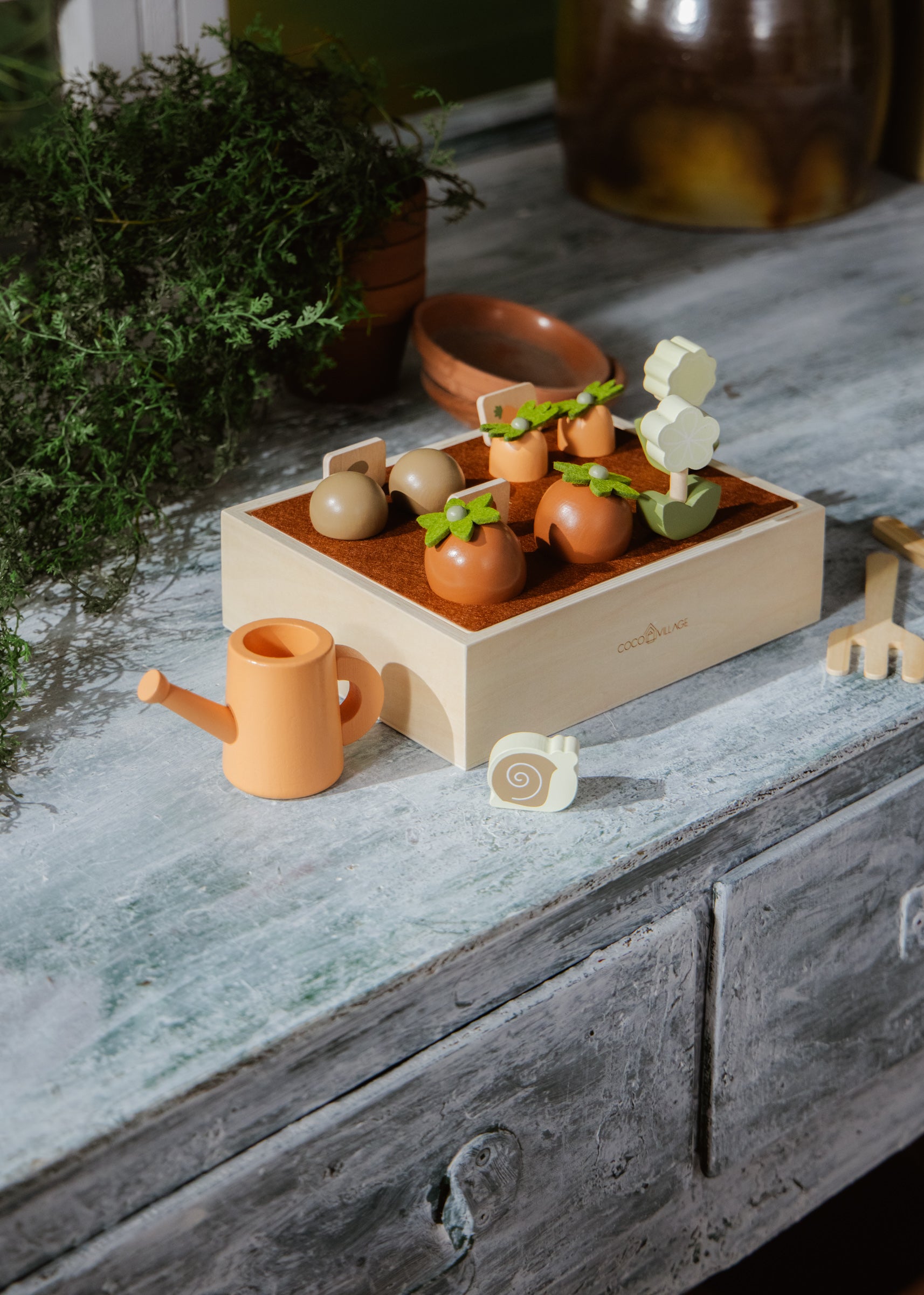 Image of Wooden Gardening Playset and Accessories