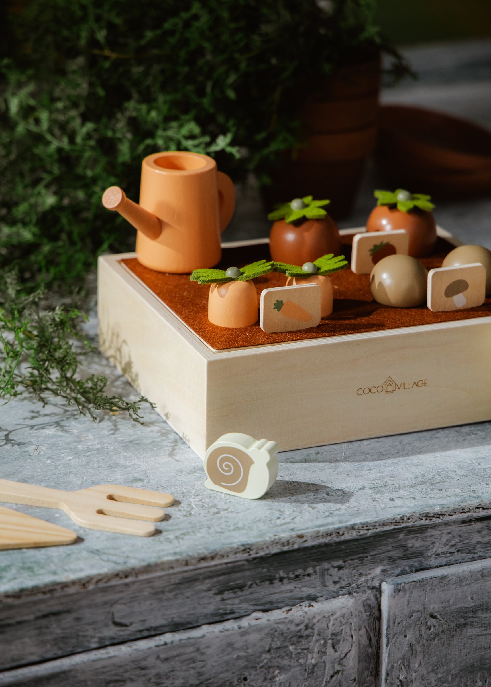 Image of Wooden Gardening Playset and Accessories