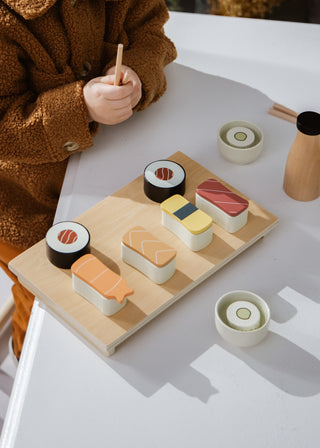Ensemble de jeu de sushi en bois