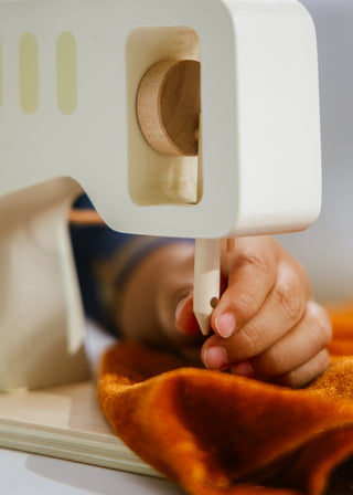 Ensemble de jeu de machine à coudre en bois