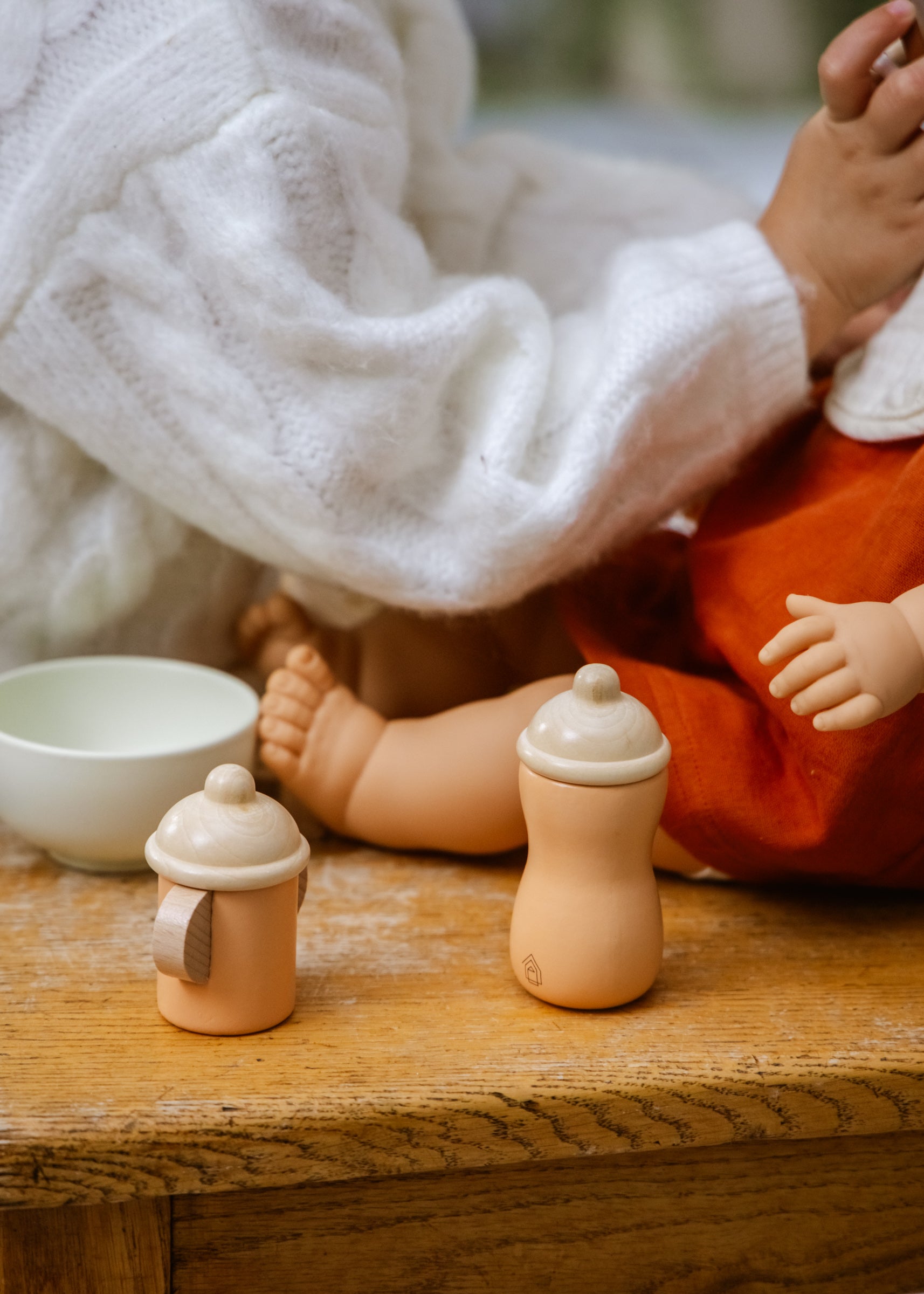 Image of Ensemble d'accessoires pour poupée en bois