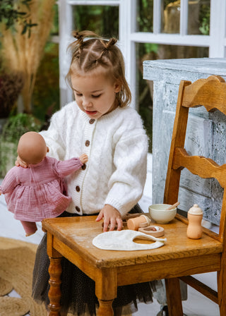 Ensemble d'accessoires pour poupée en bois