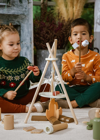 Ensemble de jeu de camping en bois