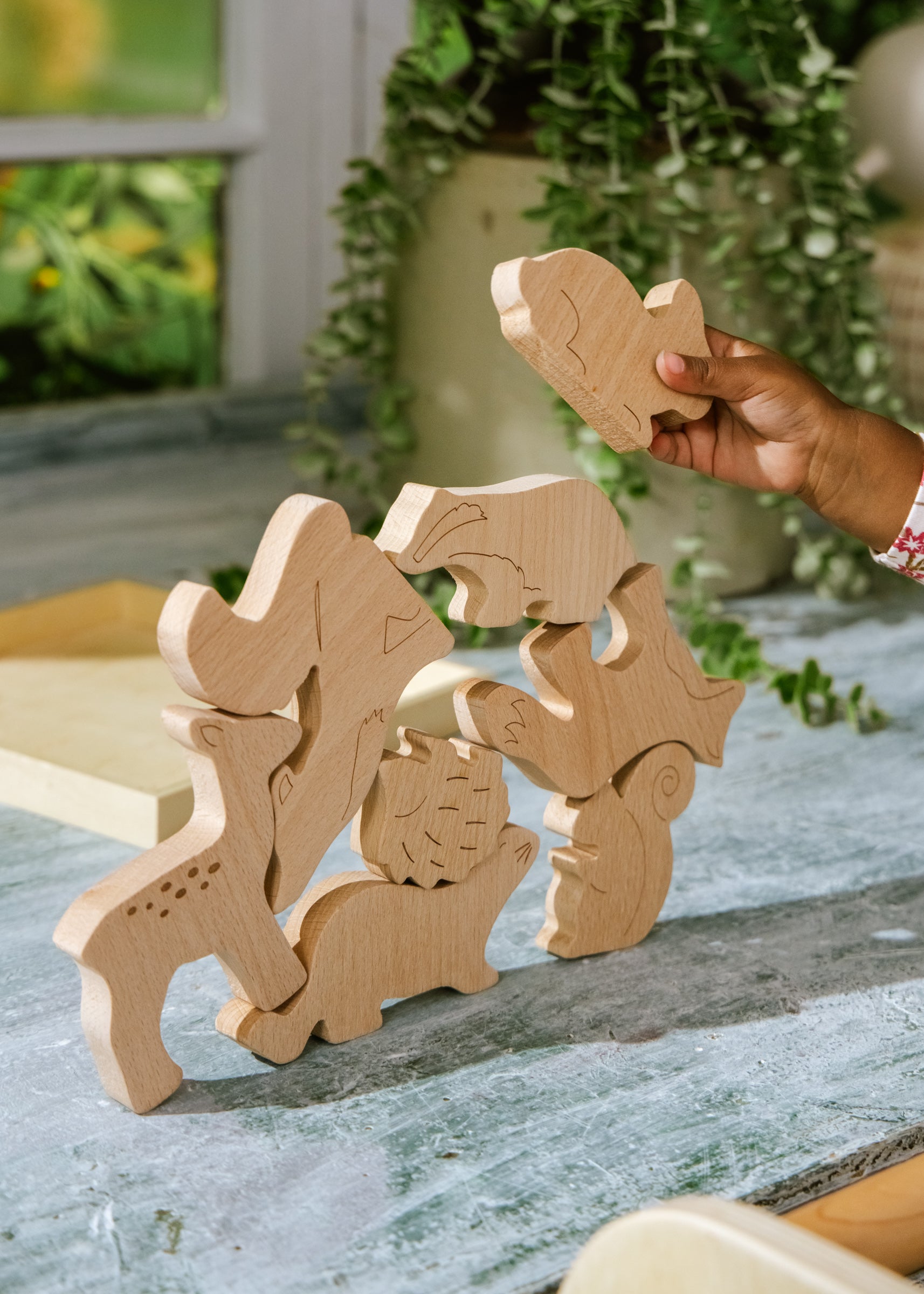 Image of Wooden Balance Puzzle - Forest - 8 pieces