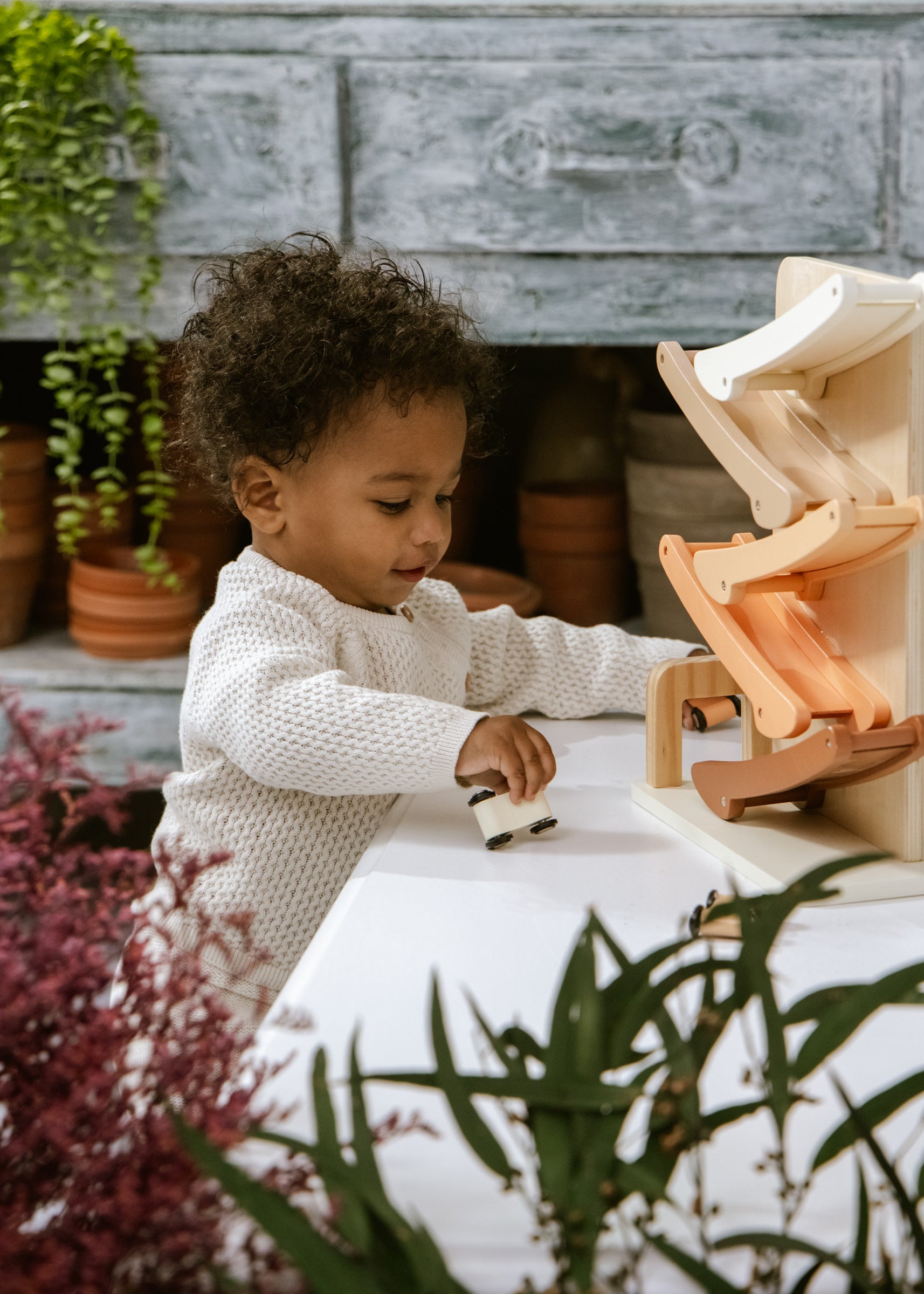 Wooden Car Glider Track – Coco Village - Main Image