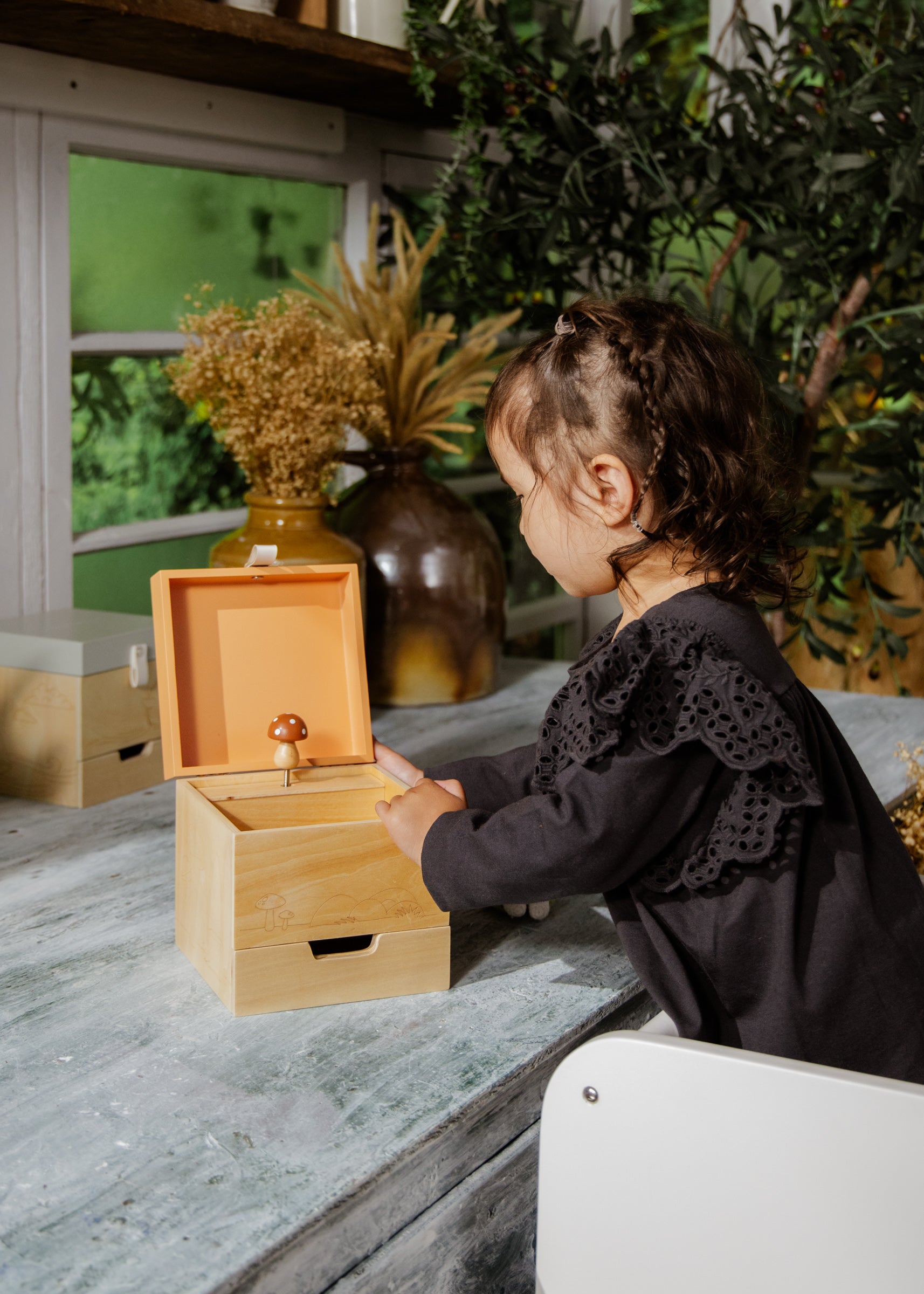 Image of Boîte à souvenirs musicale en bois - Nature