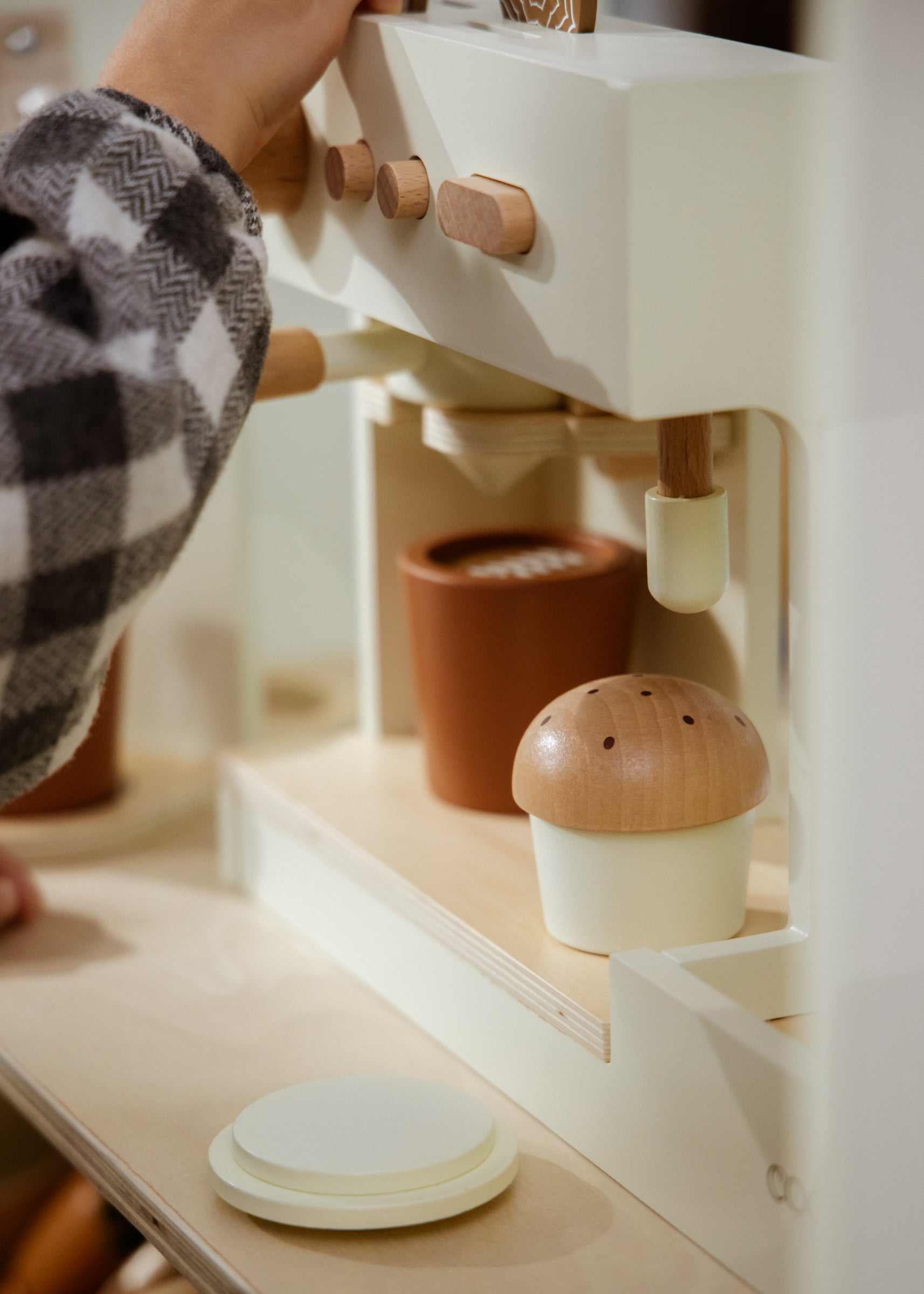 Image of Ensemble de station café en bois & accessoires