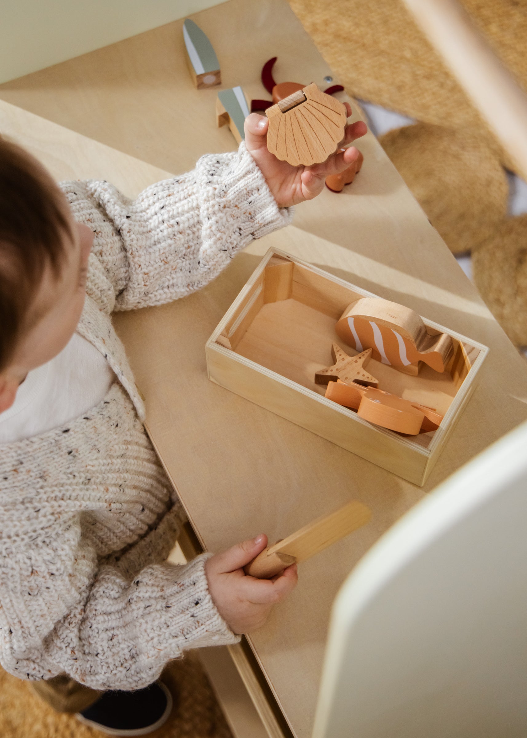 Image of Wooden Seafood Playset