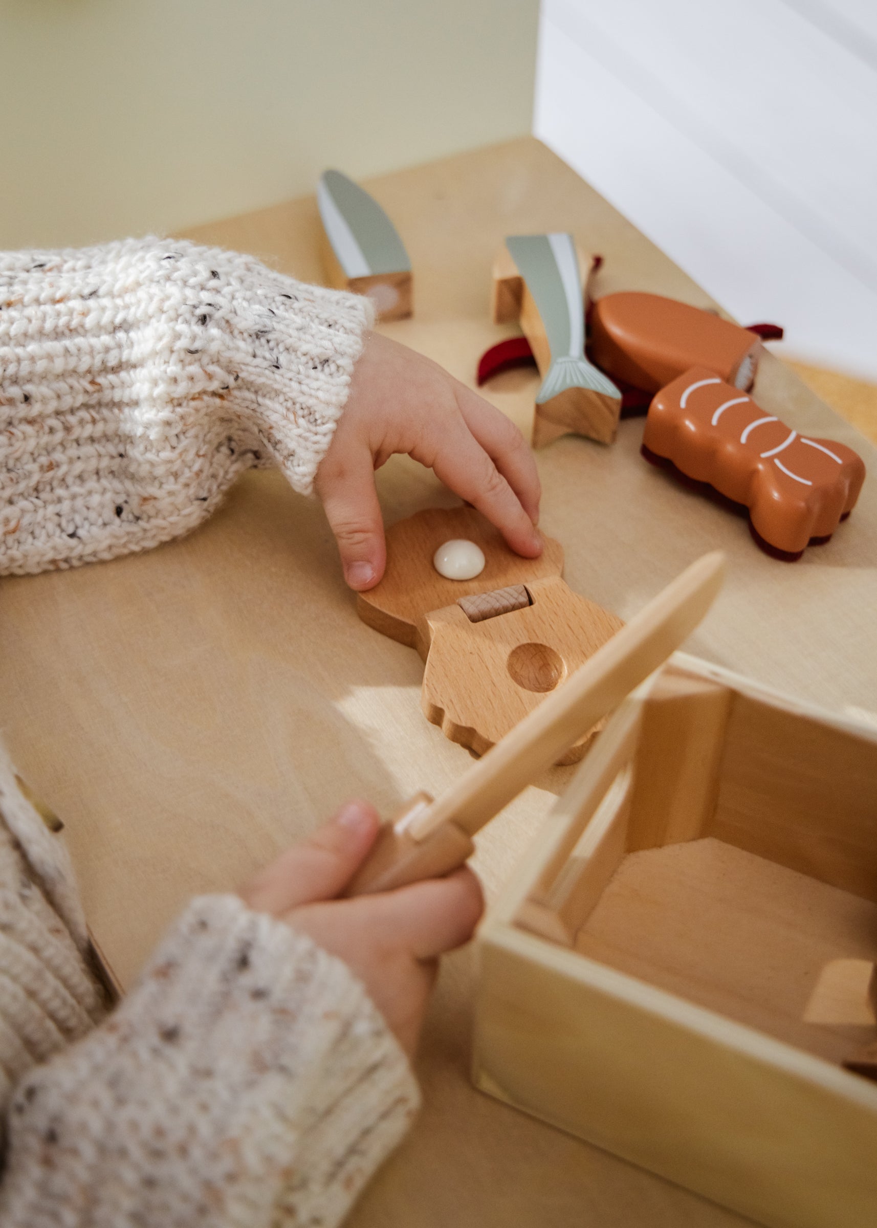 Image of Wooden Seafood Playset