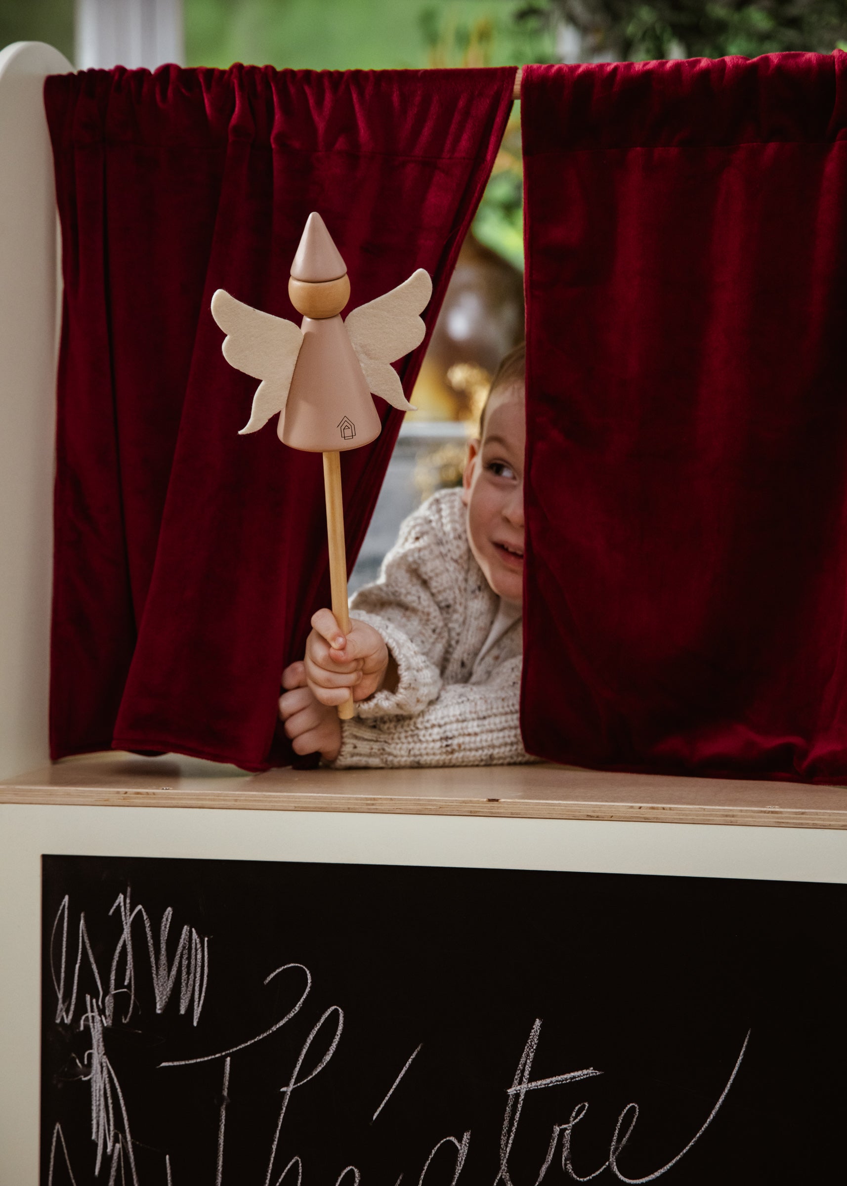 Image of Set of 6 Wooden Puppets