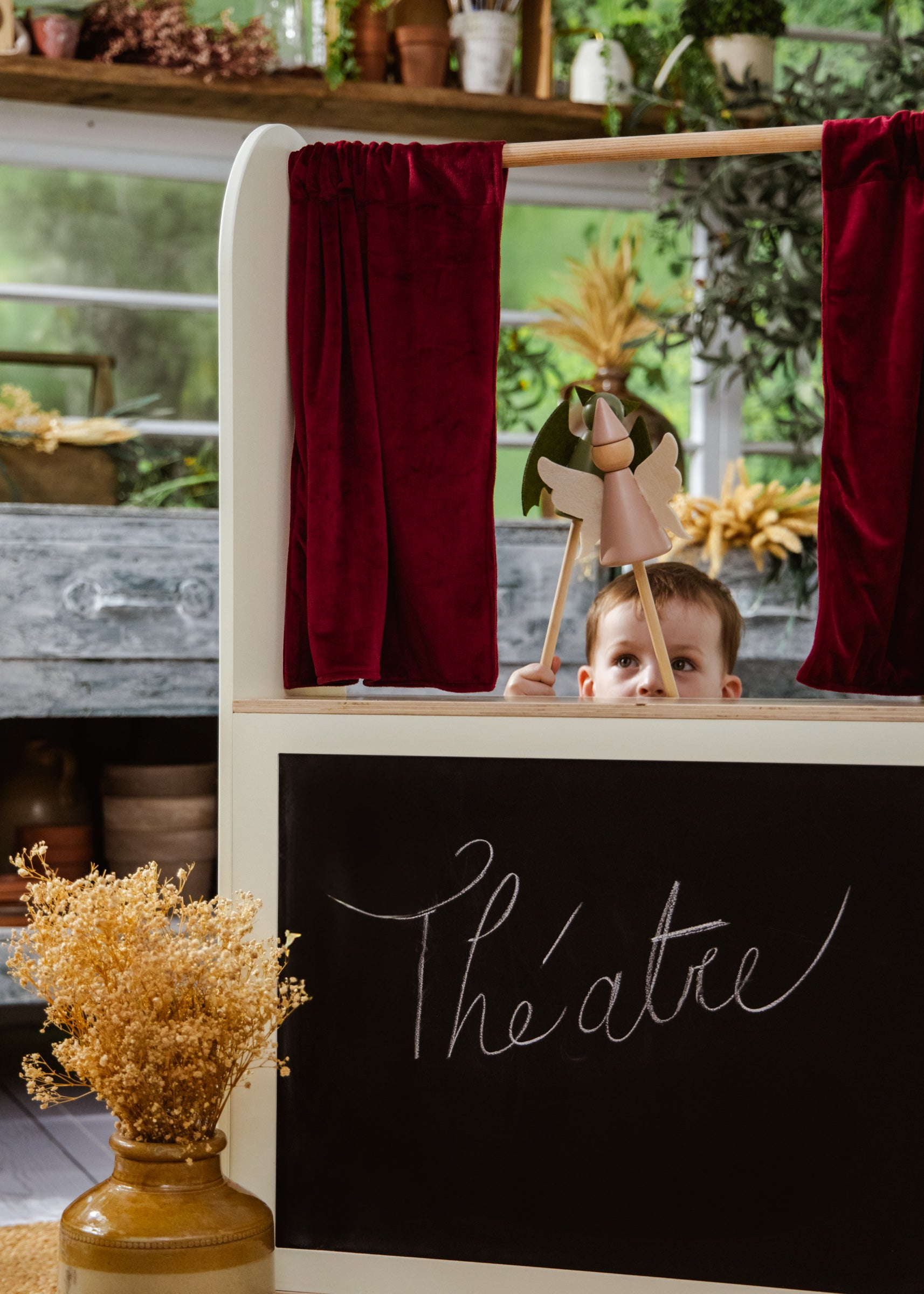 Image of Set of 6 Wooden Puppets