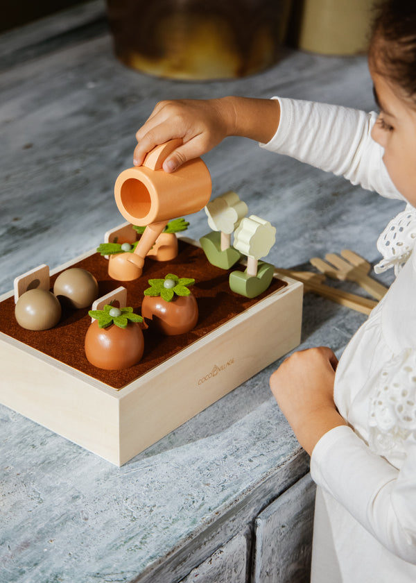 Ensemble de jardinage en bois et accessoires