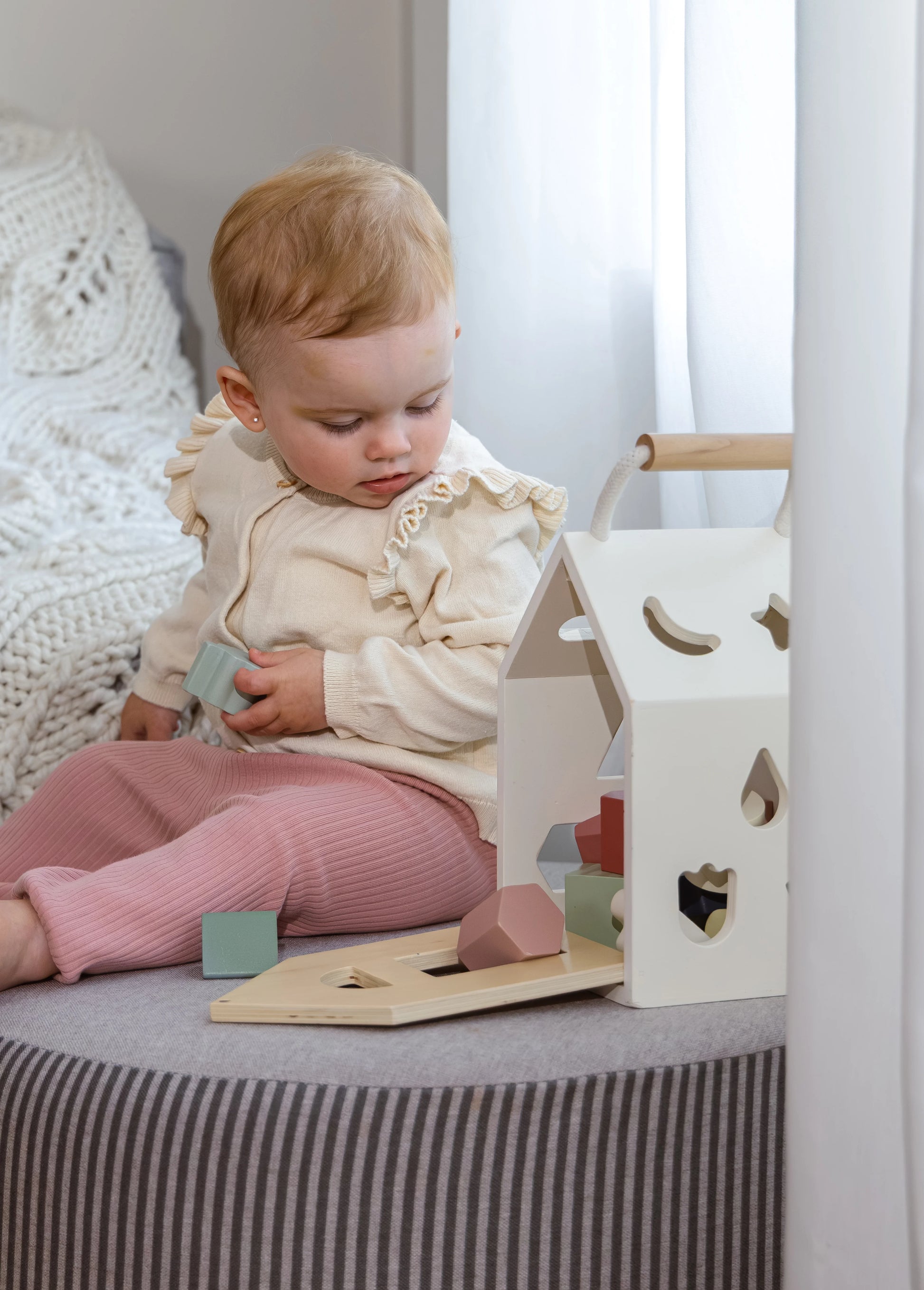 Wooden Shapes Sorting House