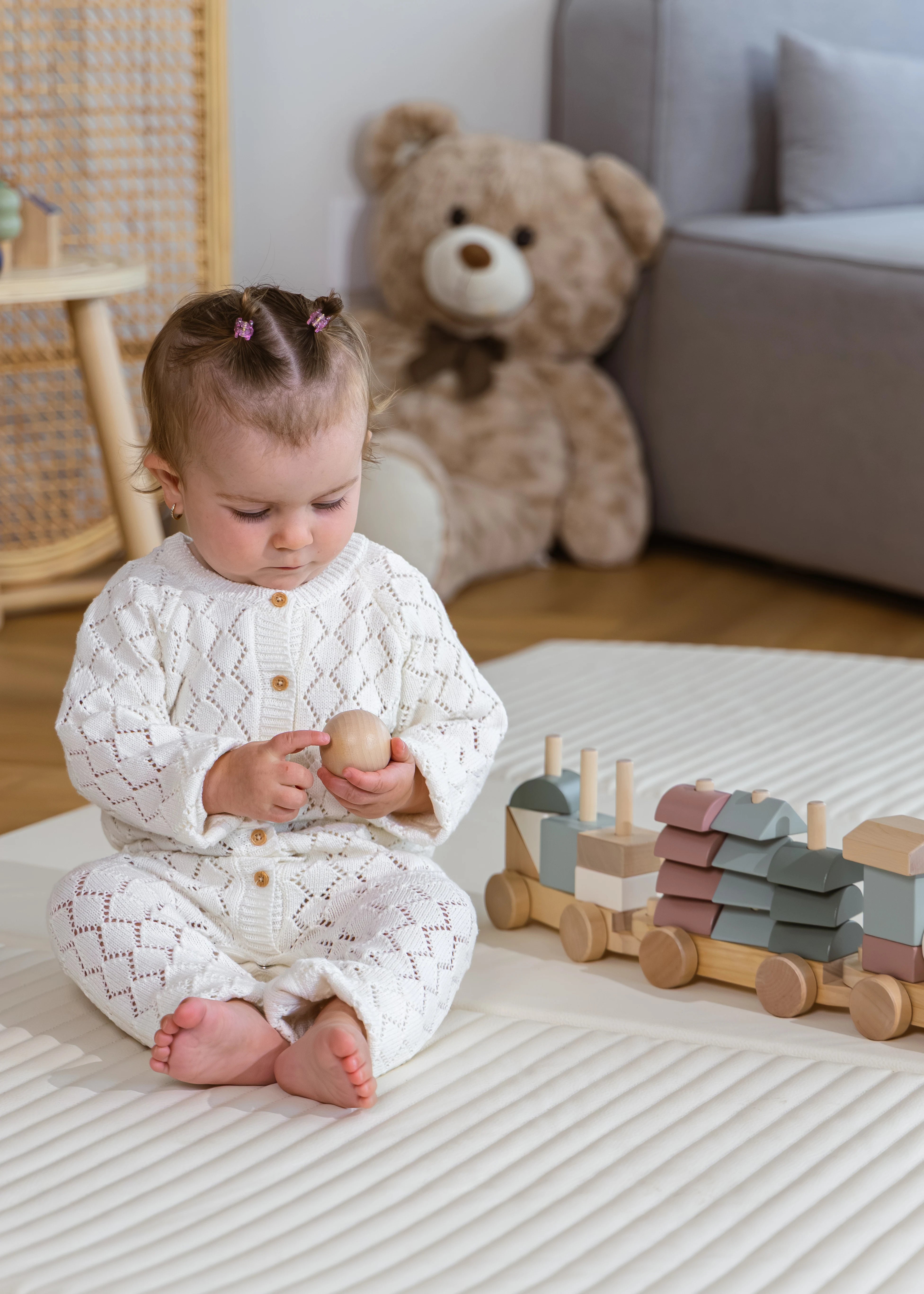 Image of Oversized Wooden Stacking Train