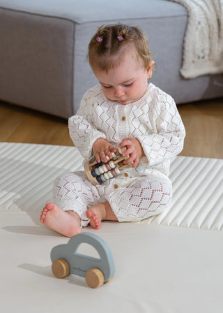 Coffret cadeau de jouets en bois pour bébé : boulier et voiture 