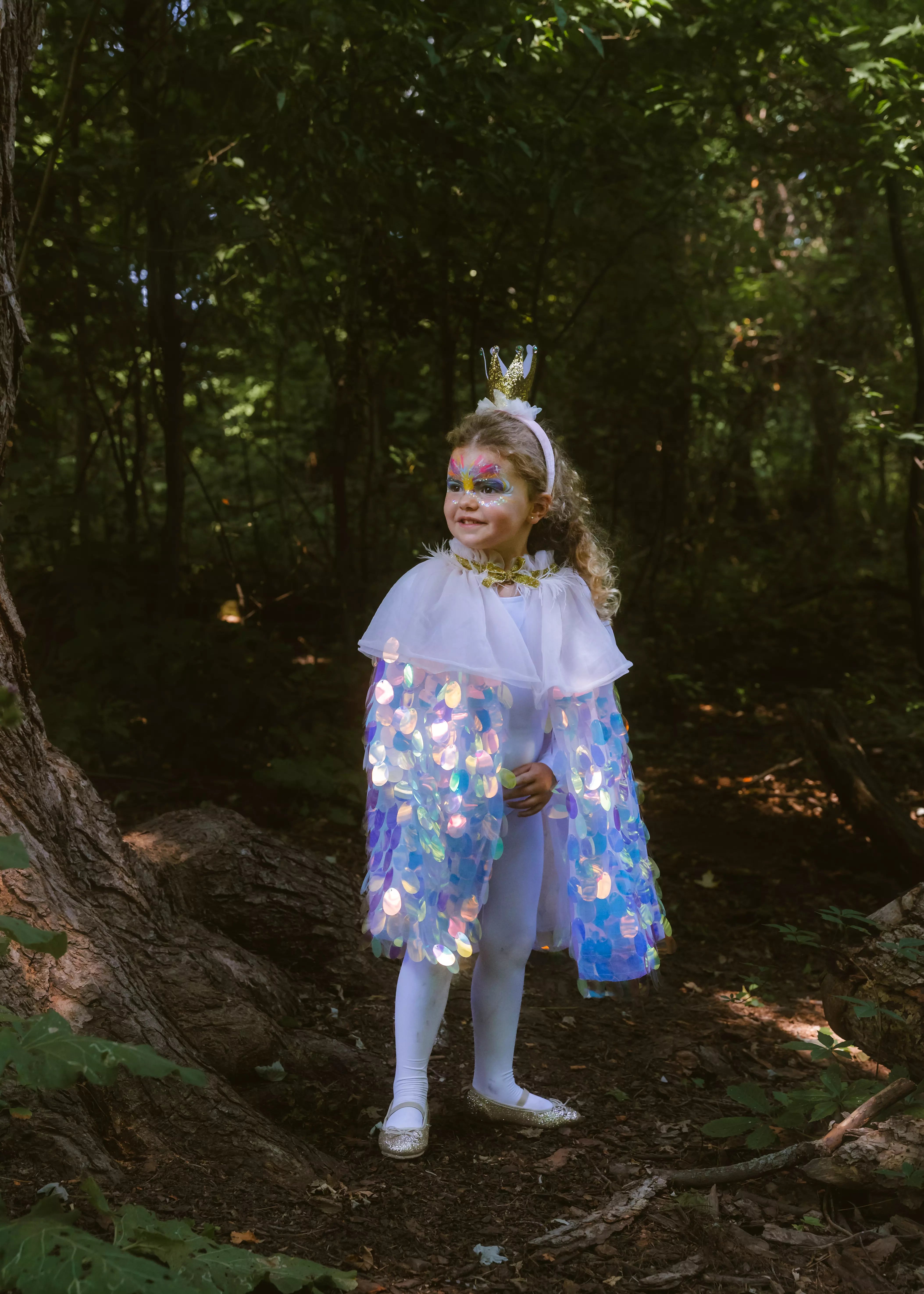 Image of Sequins Cape & Crown Costume