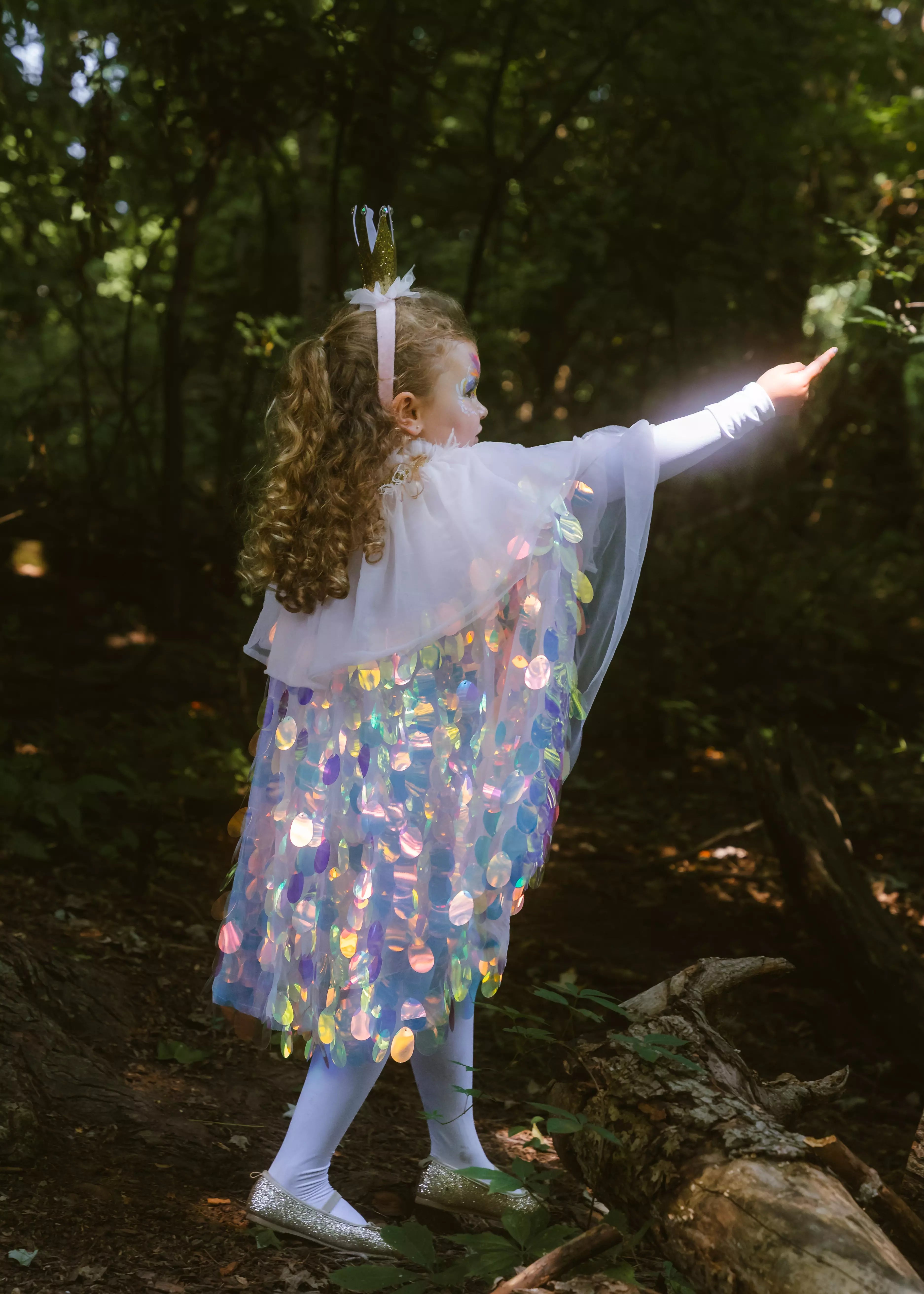 Image of Sequins Cape & Crown Costume
