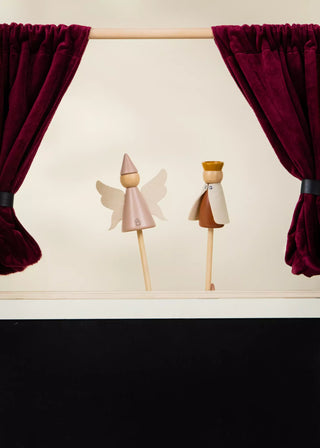 Ensemble de 6 marionnettes en bois