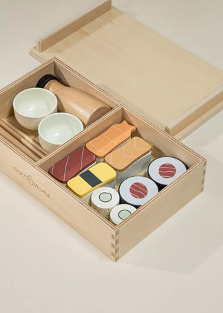 Ensemble de jeu de sushi en bois
