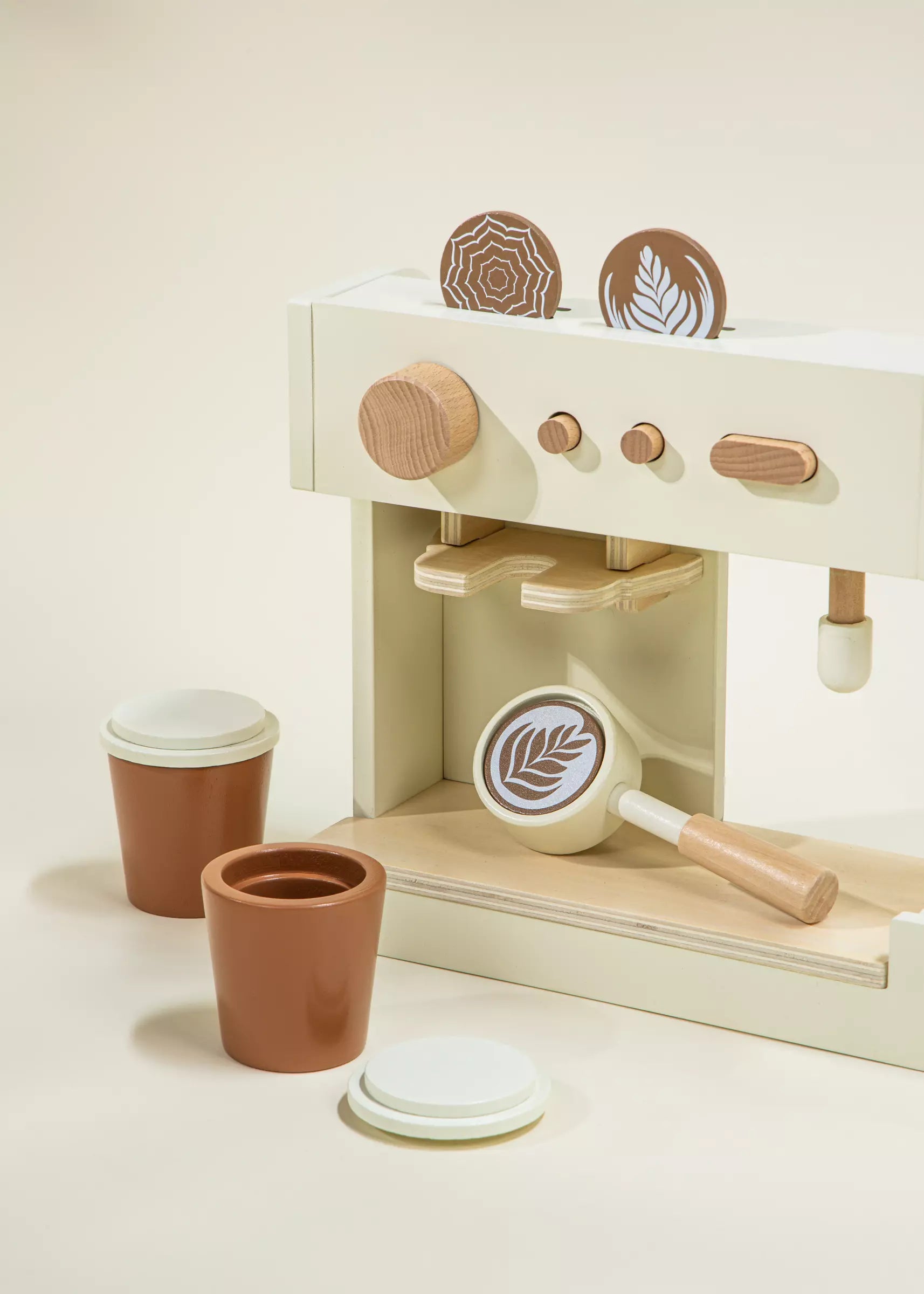 Image of Ensemble de station café en bois & accessoires