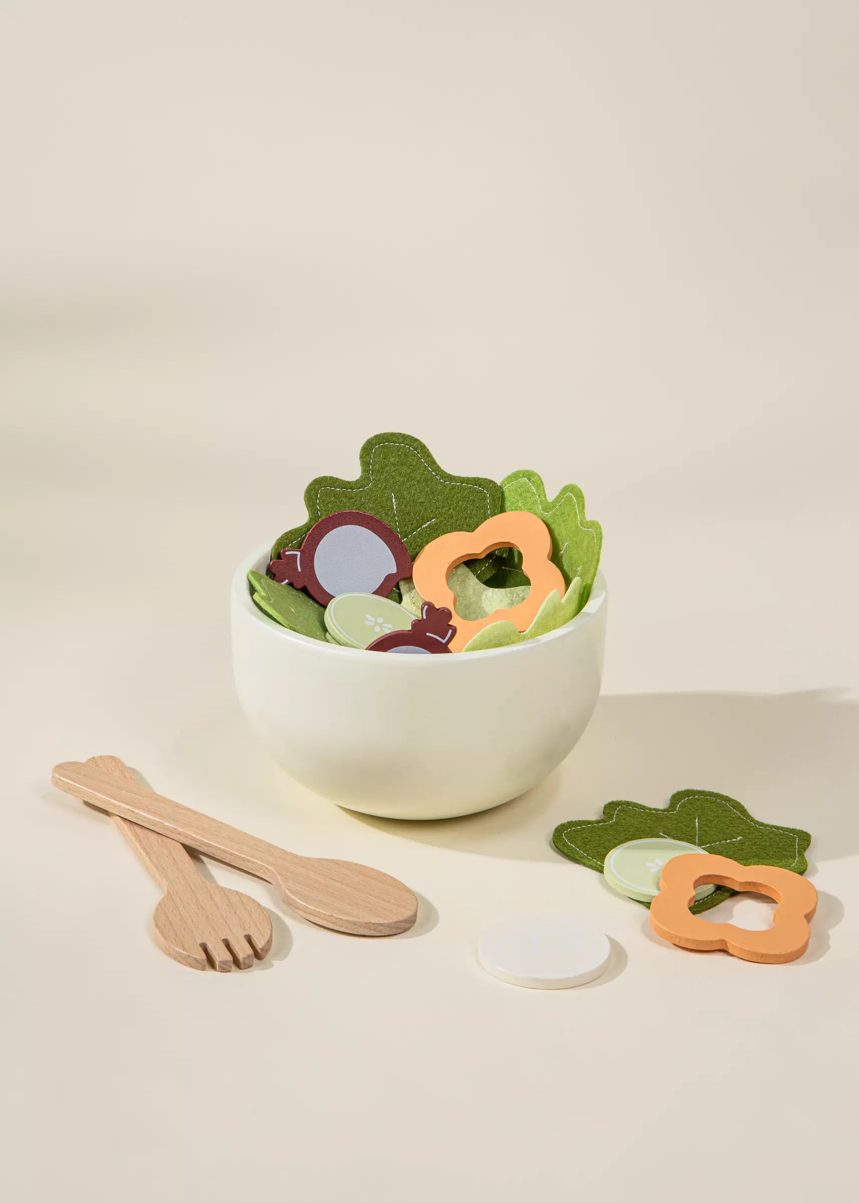Image of Wooden Salad Playset