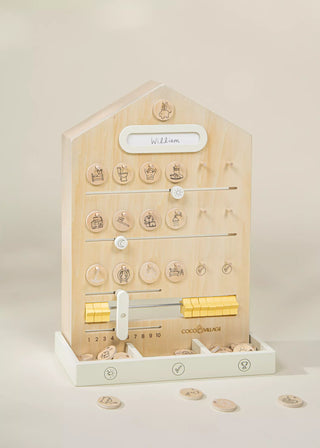 Wooden Routine, Tasks & Rewards Board