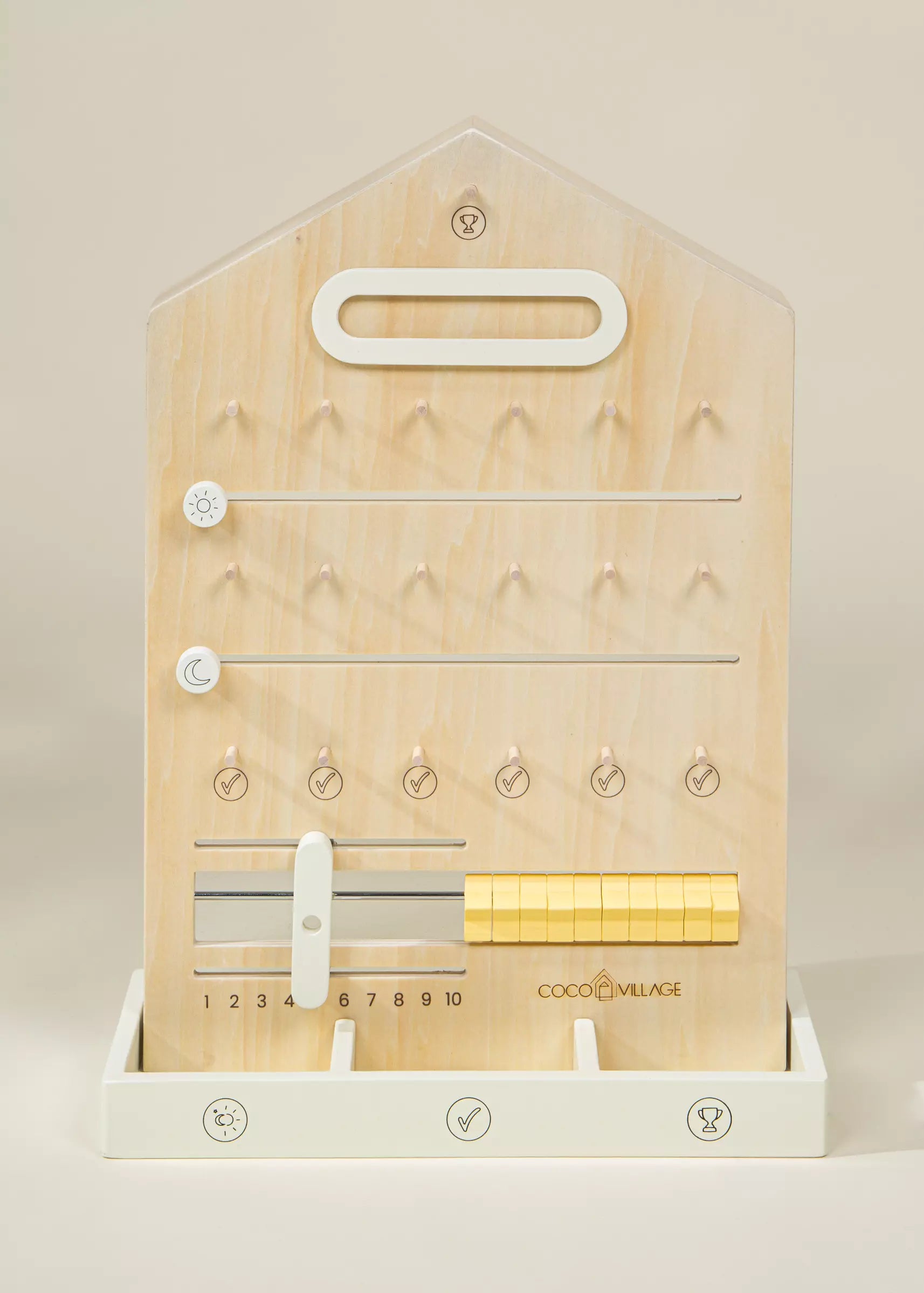 Image of Wooden Routine, Tasks & Rewards Board