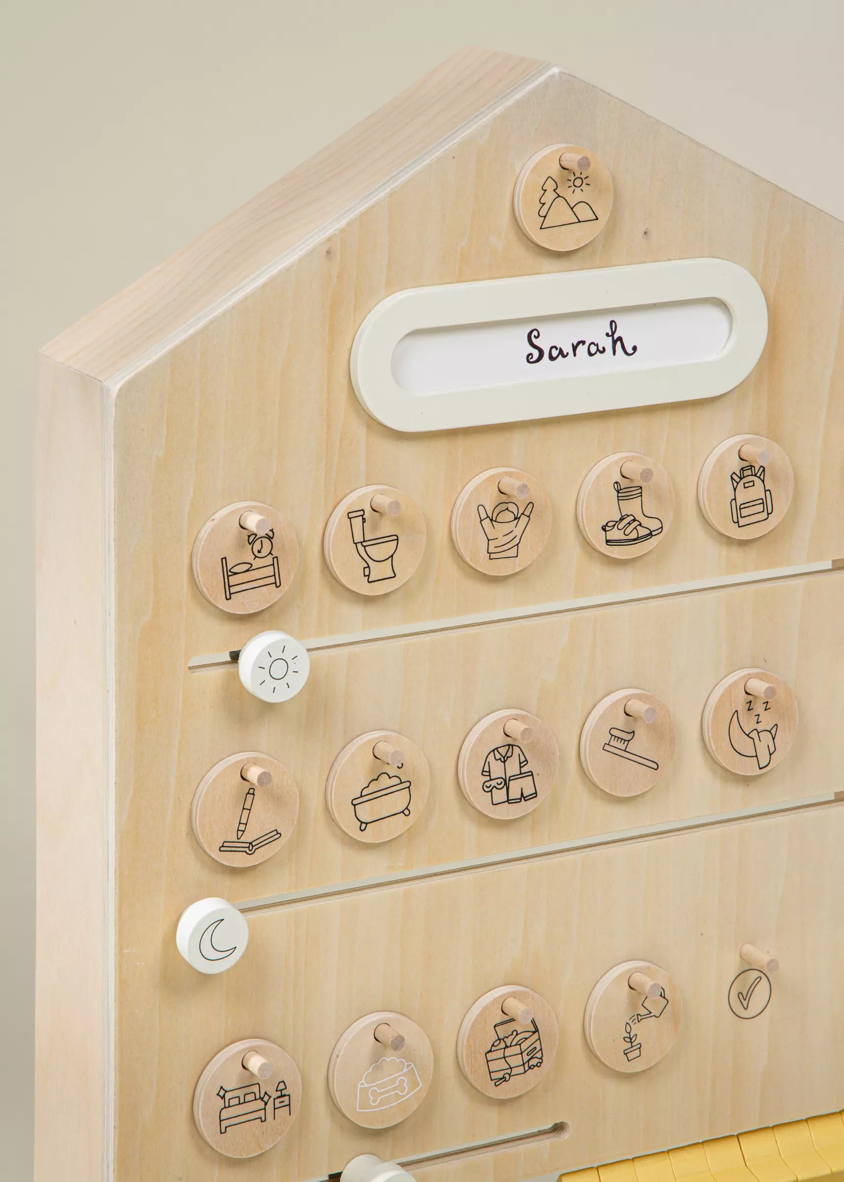Image of Wooden Routine, Tasks & Rewards Board