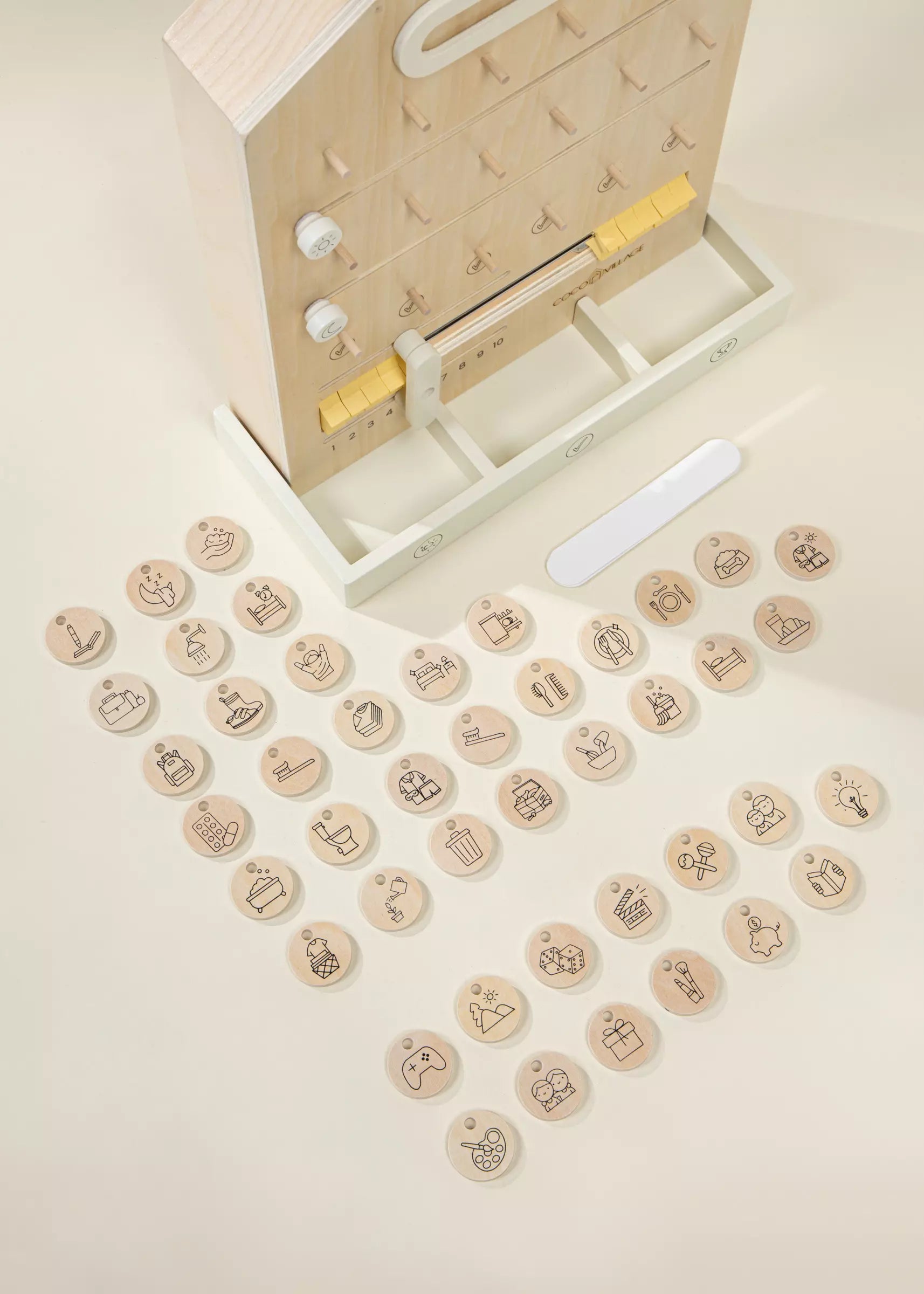 Image of Wooden Routine, Tasks & Rewards Board