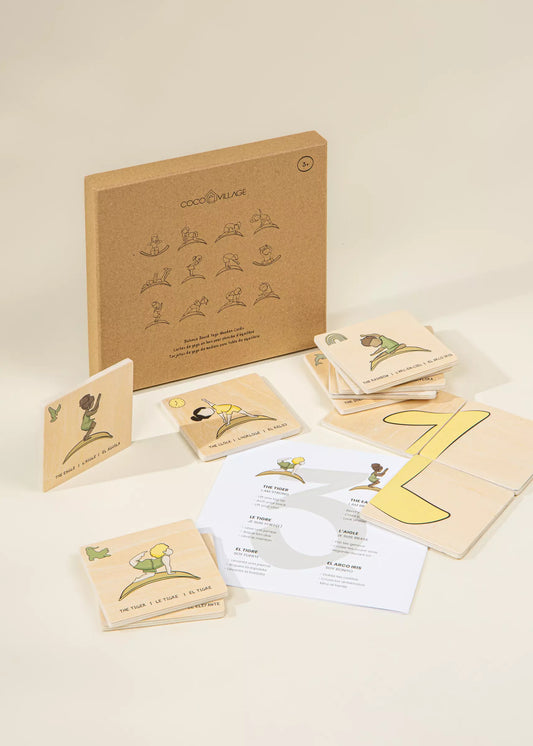 Balance Board Yoga Wooden Cards (12 pcs)