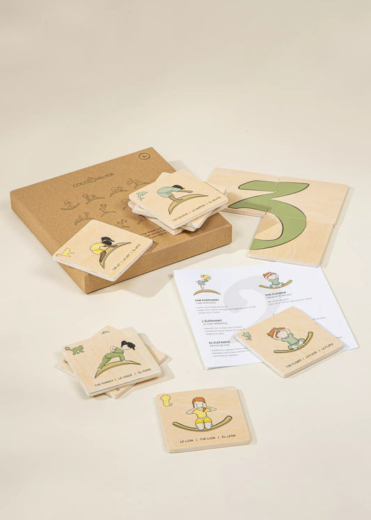 Balance Board Yoga Wooden Cards (12 pcs)