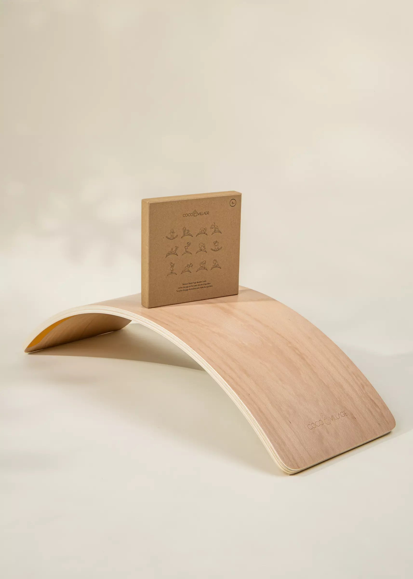 Image of Cartes de yoga en bois pour planche d'équilibre (12 pcs)