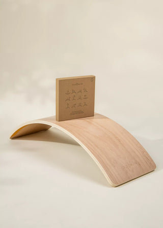 Cartes de yoga en bois pour planche d'équilibre (12 pcs)