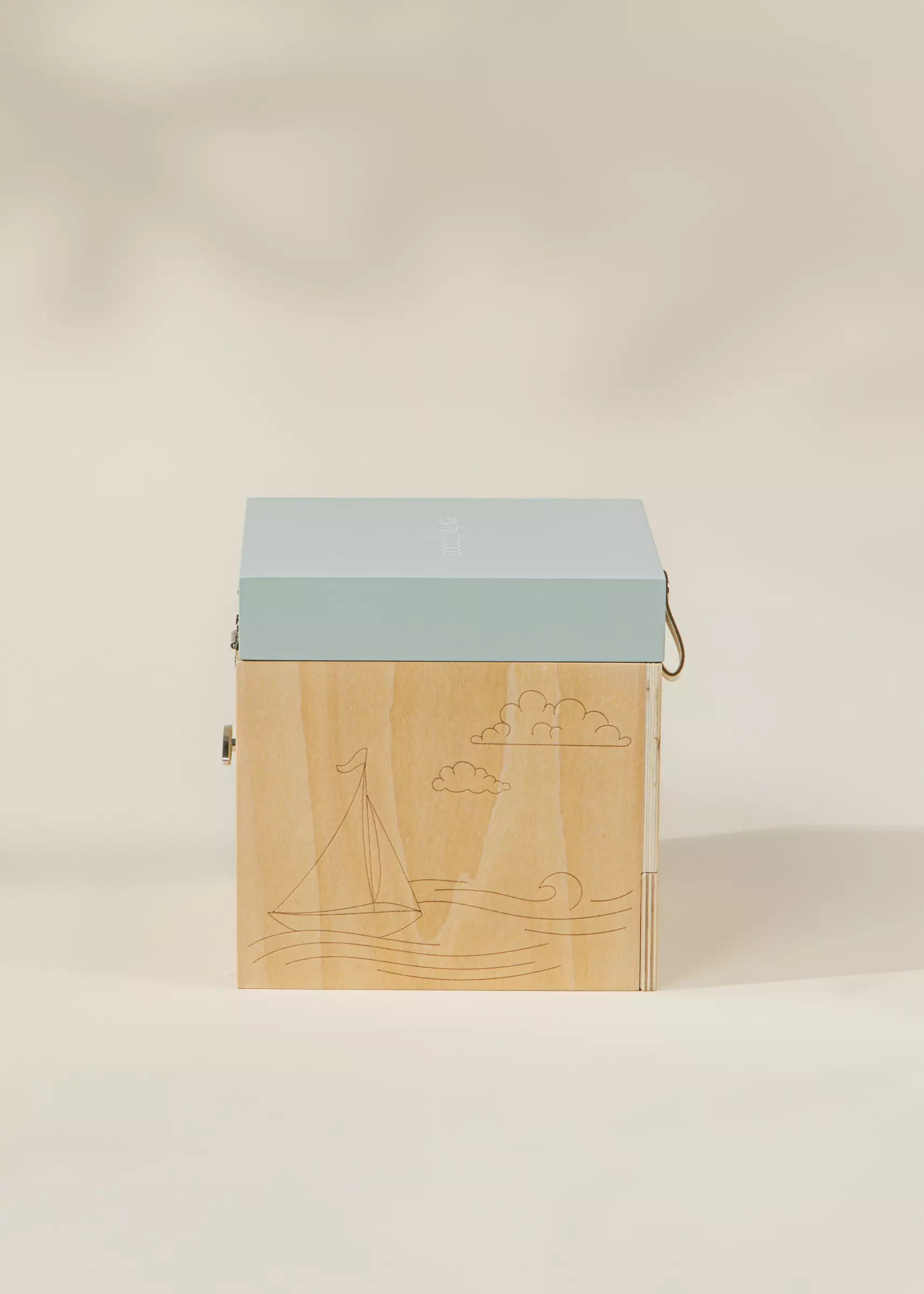 Image of Wooden Musical Souvenir Box - Ocean