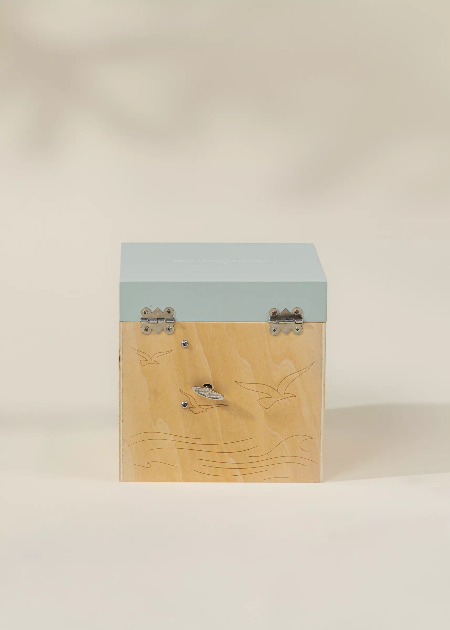 Image of Wooden Musical Souvenir Box - Ocean