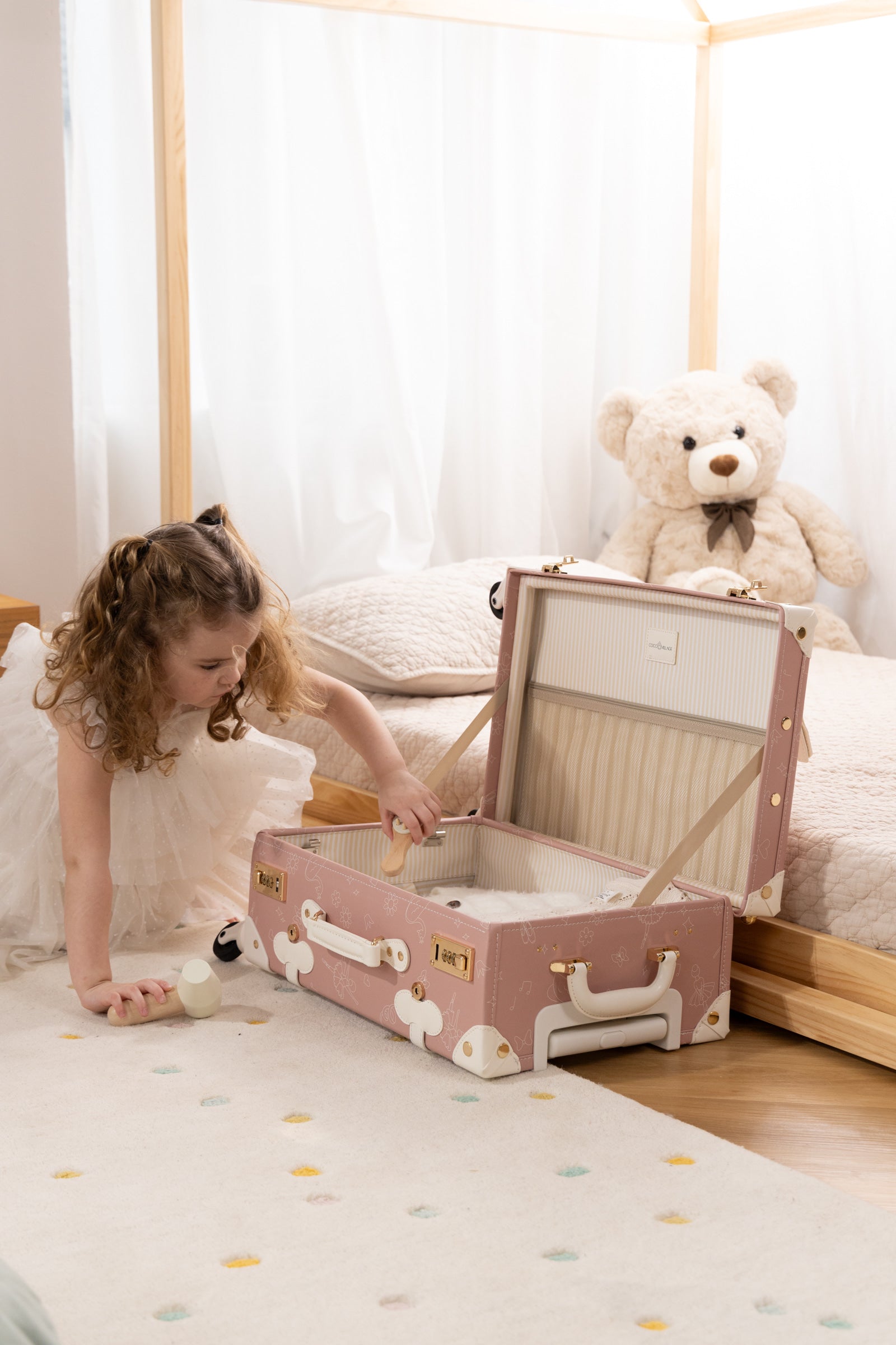 Image of Valise de cabine en cuir végétalien - Ballerine
