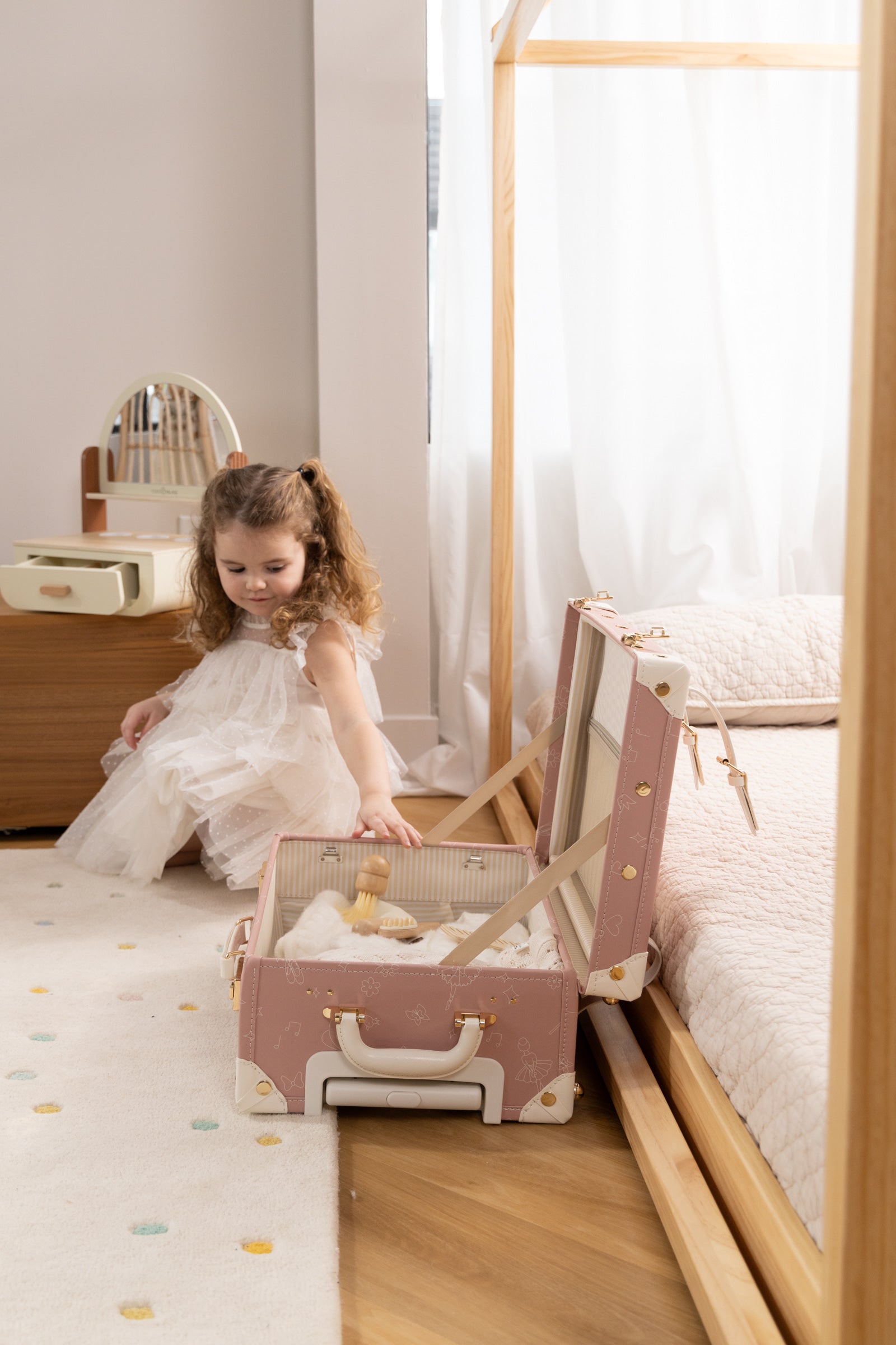 Image of Valise de cabine en cuir végétalien - Ballerine