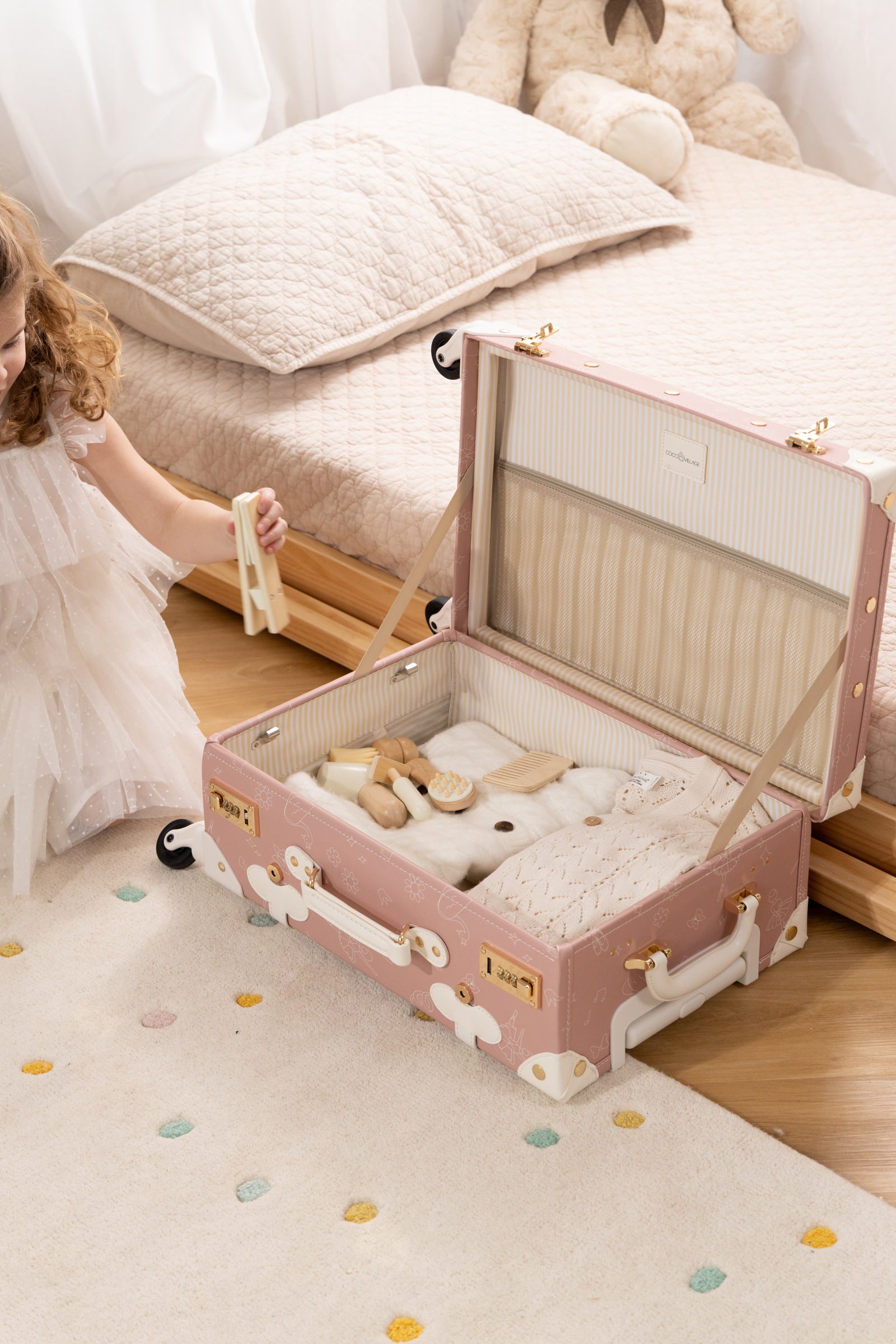 Image of Valise de cabine en cuir végétalien - Ballerine