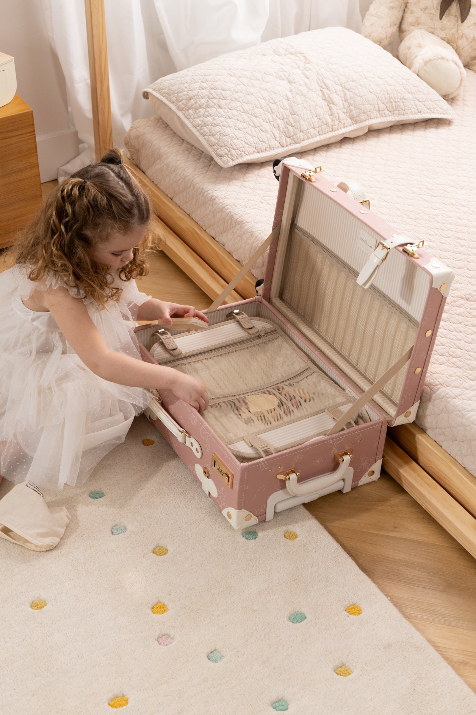 Image of Valise de cabine en cuir végétalien - Ballerine