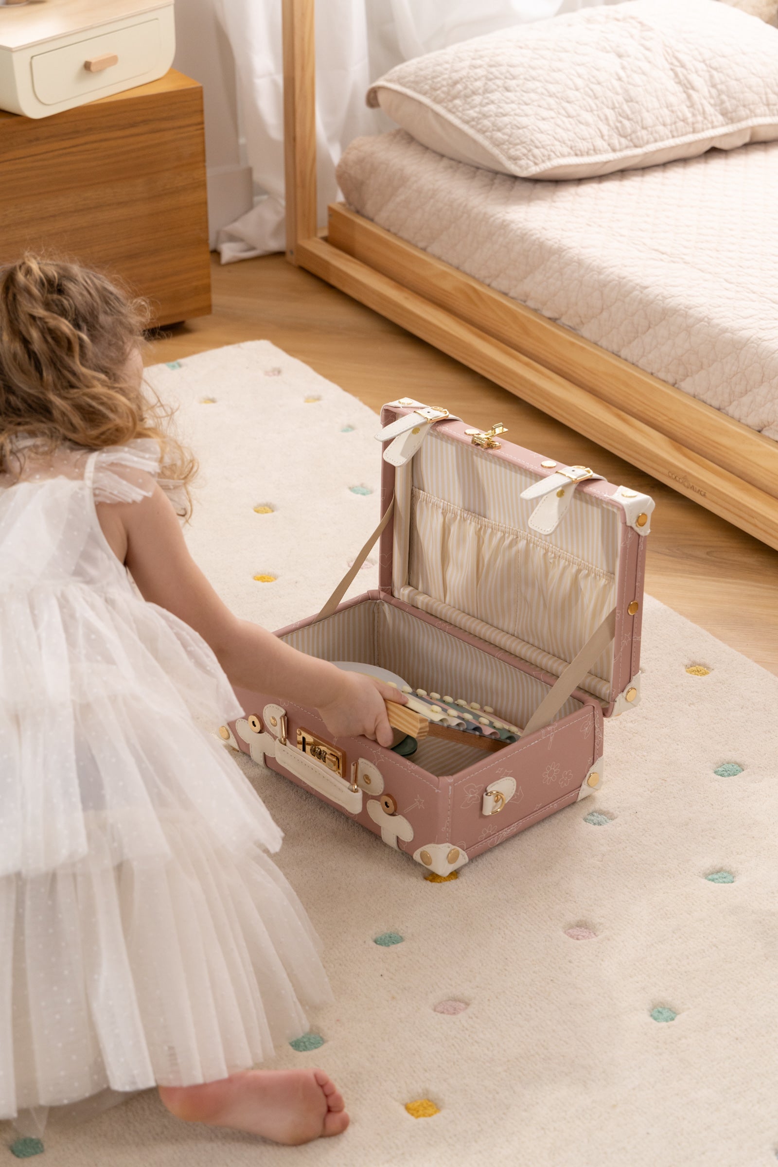Image of Vegan Leather Play Suitcase - Ballerina