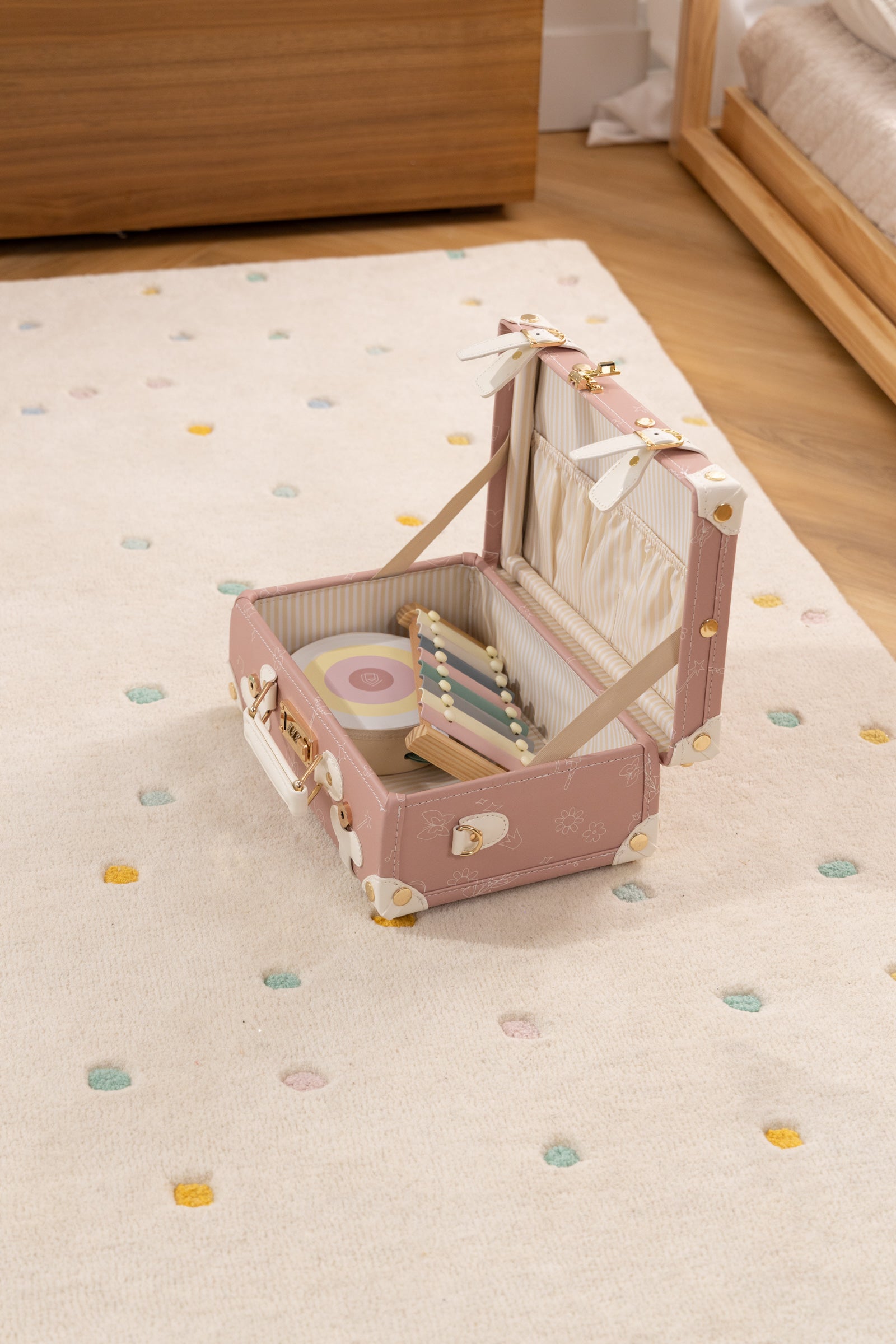 Image of Vegan Leather Play Suitcase - Ballerina